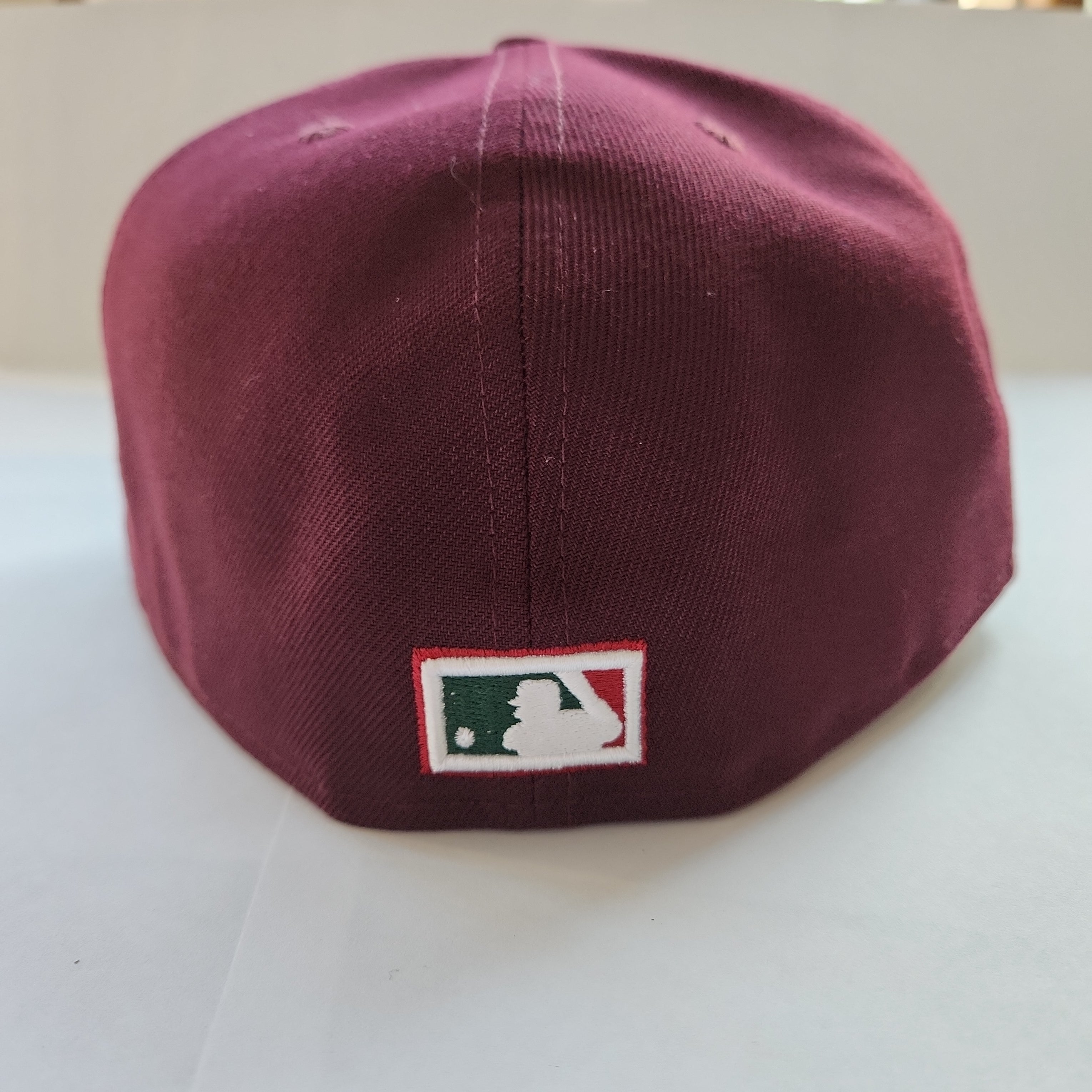 Expos de Montréal MLB New Era pour hommes marron/vert 59Fifty Olympic Stadium Patch Cooperstown Casquette ajustée