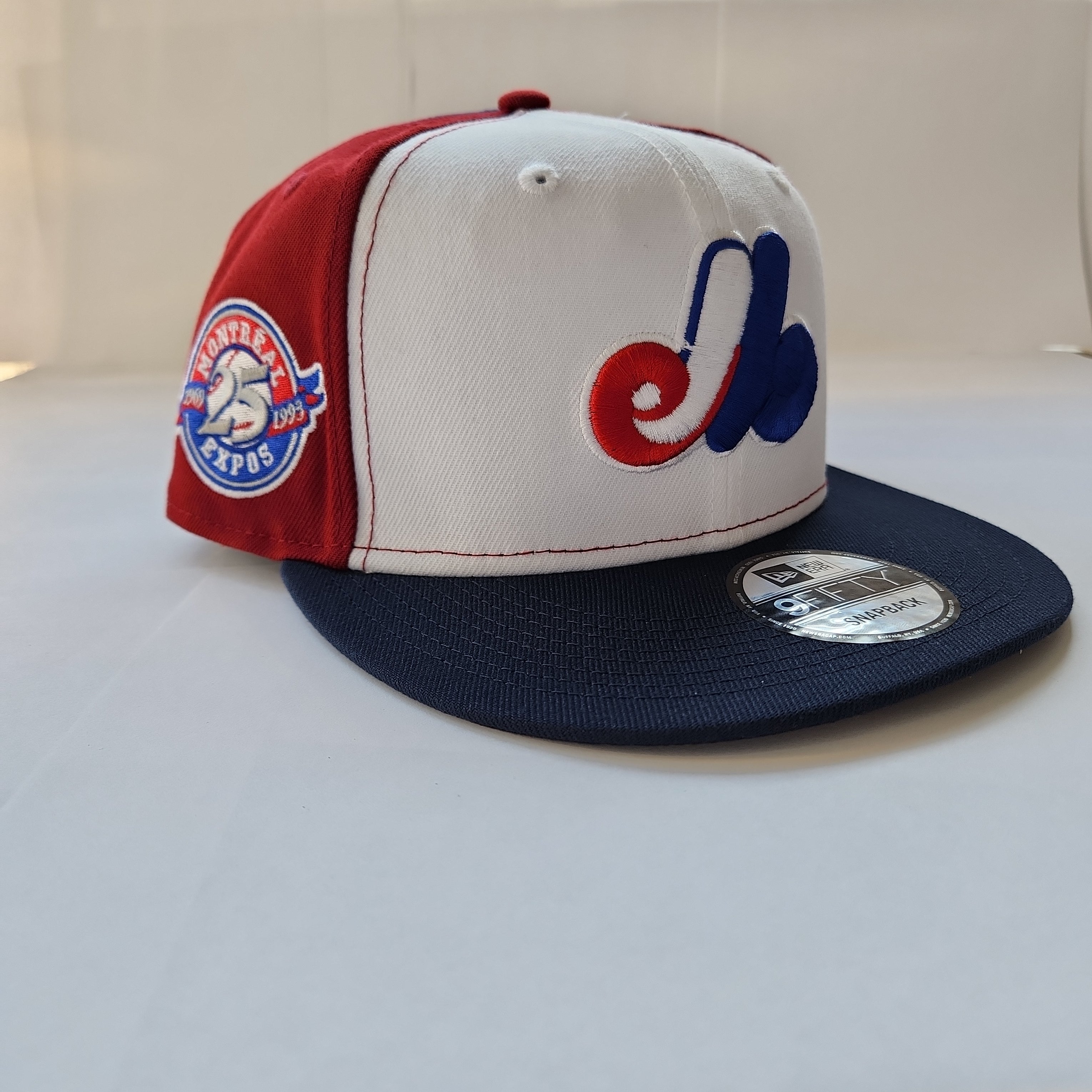 Montreal Expos MLB New Era Men's Tricolor 9Fifty 25th Anniversary Cooperstown Snapback