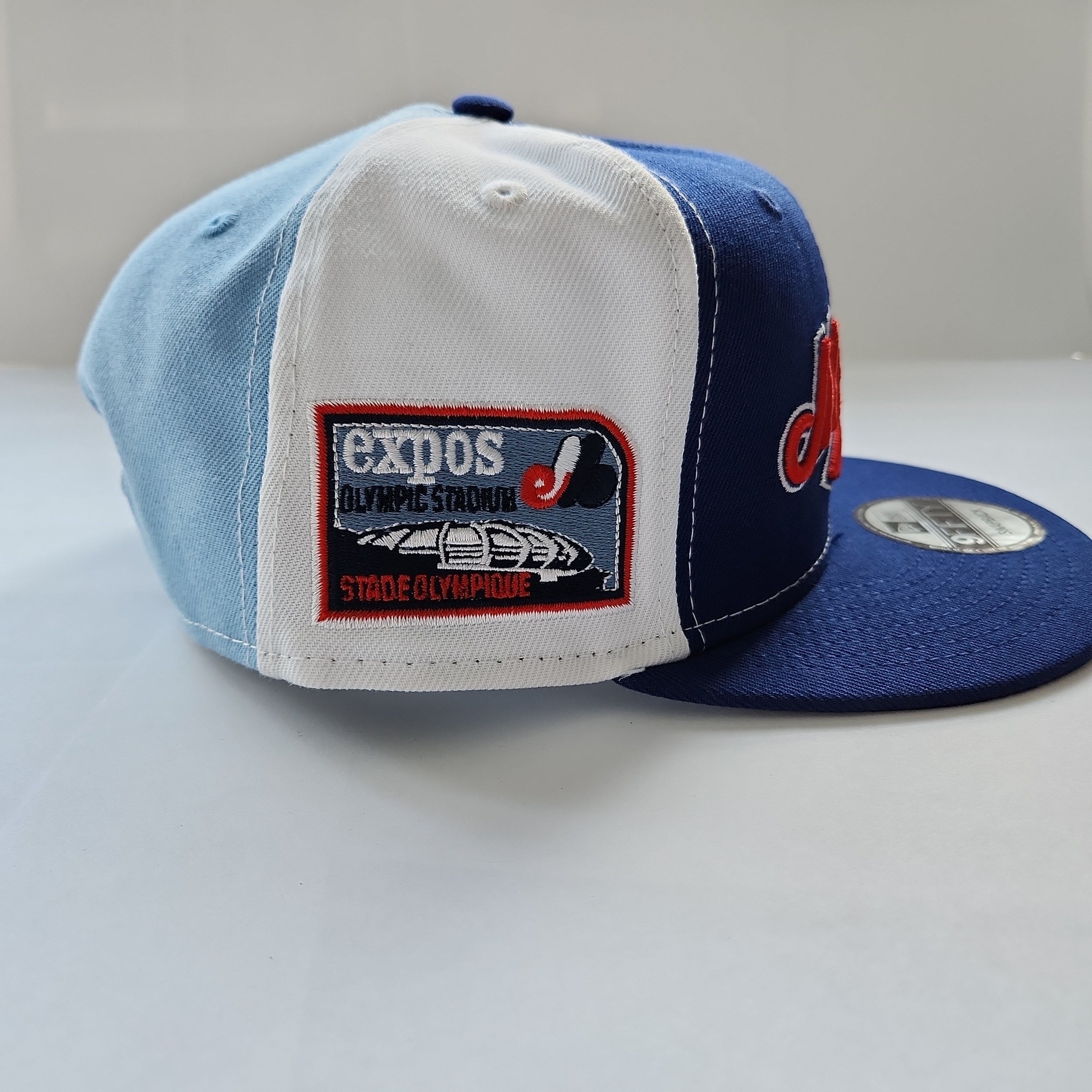 Expos de Montréal MLB New Era pour hommes, bleu royal, écusson du stade olympique 9Fifty, Cooperstown Snapback