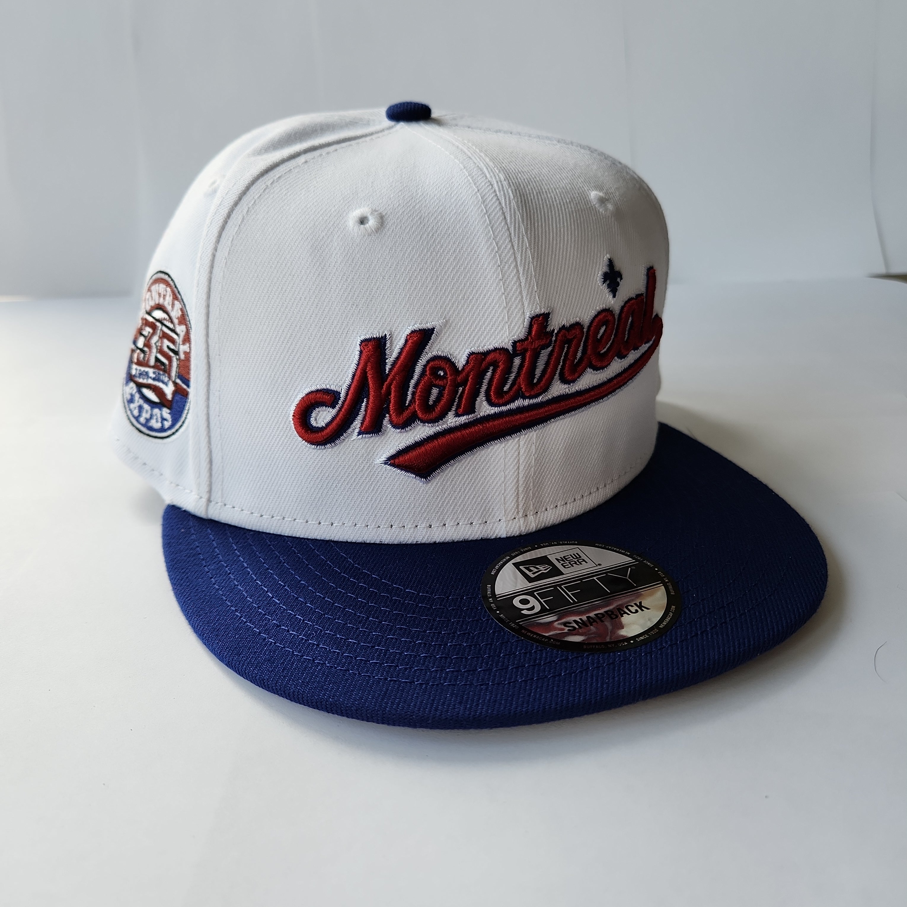 Expos de Montréal MLB New Era Snapback blanc 9Fifty 35e anniversaire Cooperstown pour hommes