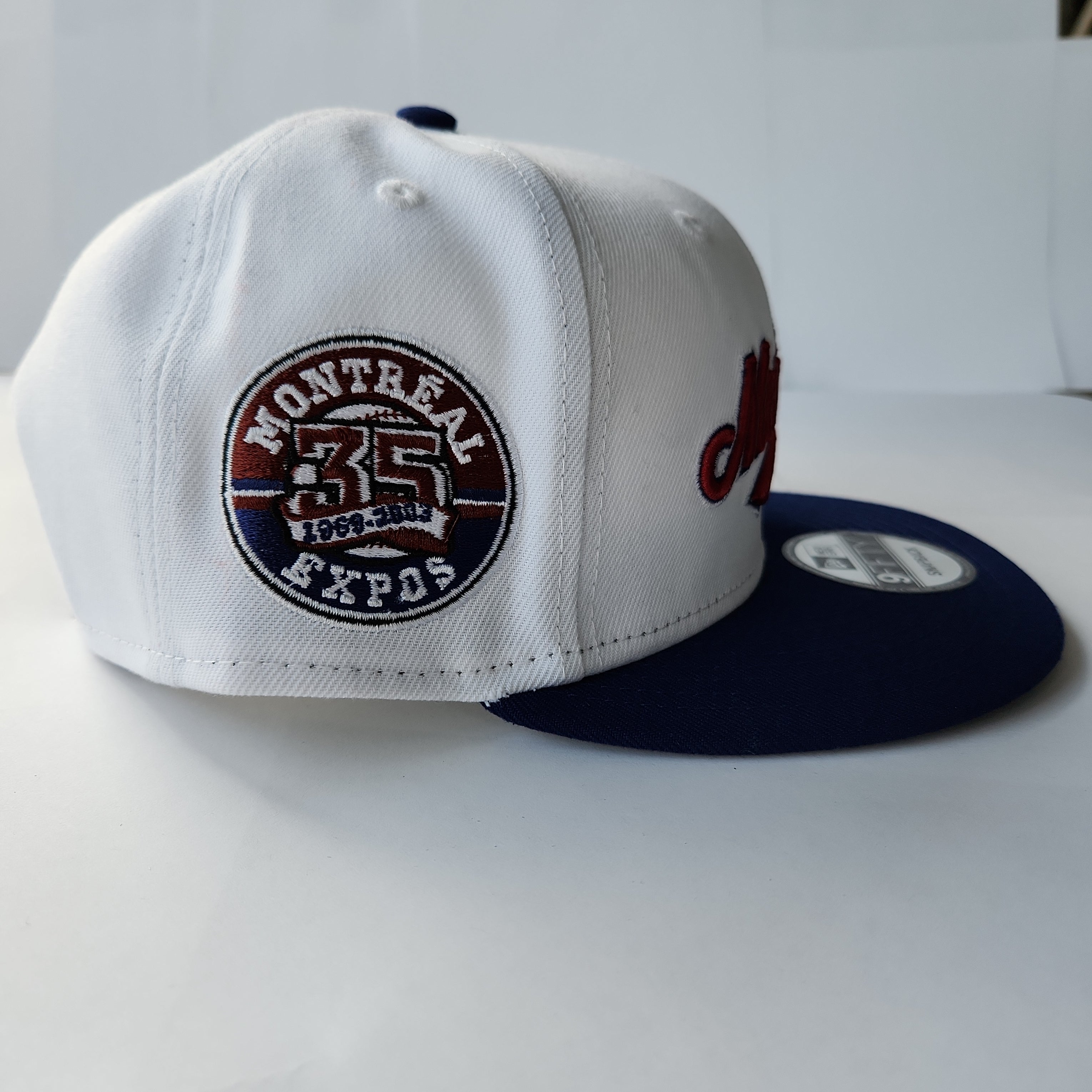 Expos de Montréal MLB New Era Snapback blanc 9Fifty 35e anniversaire Cooperstown pour hommes