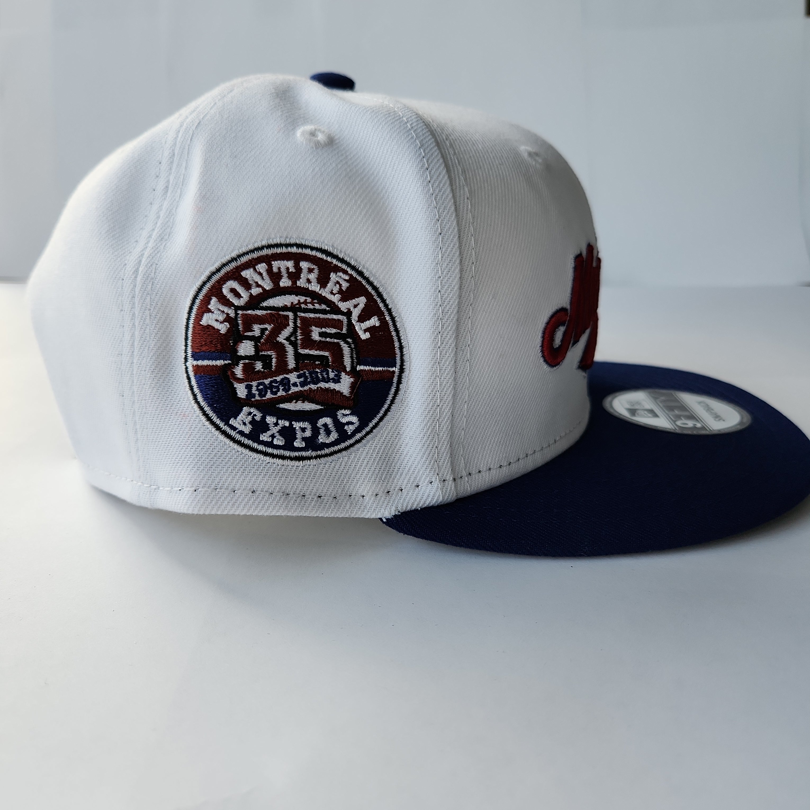 Expos de Montréal MLB New Era Snapback blanc 9Fifty 35e anniversaire Cooperstown pour hommes