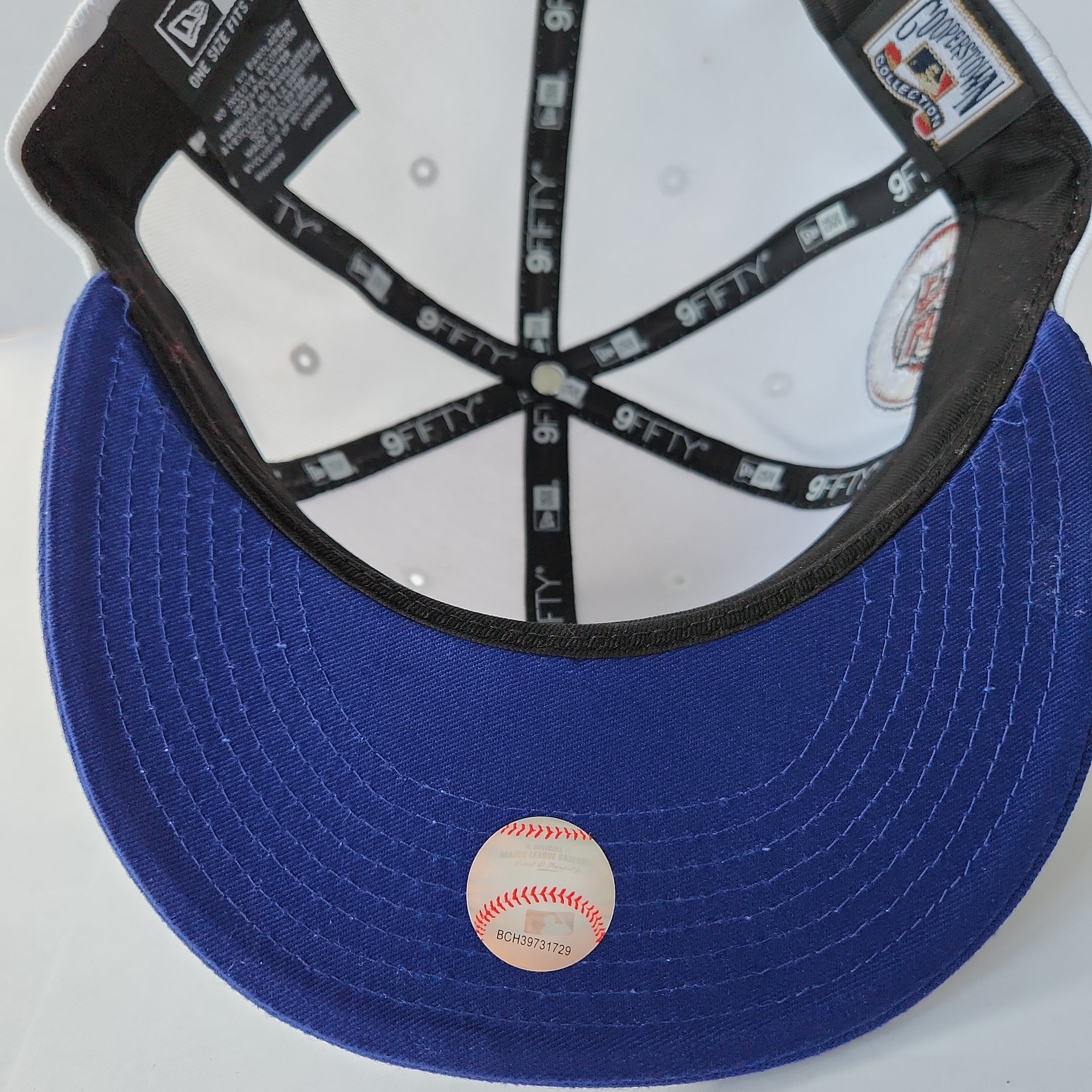 Expos de Montréal MLB New Era Snapback blanc 9Fifty 35e anniversaire Cooperstown pour hommes