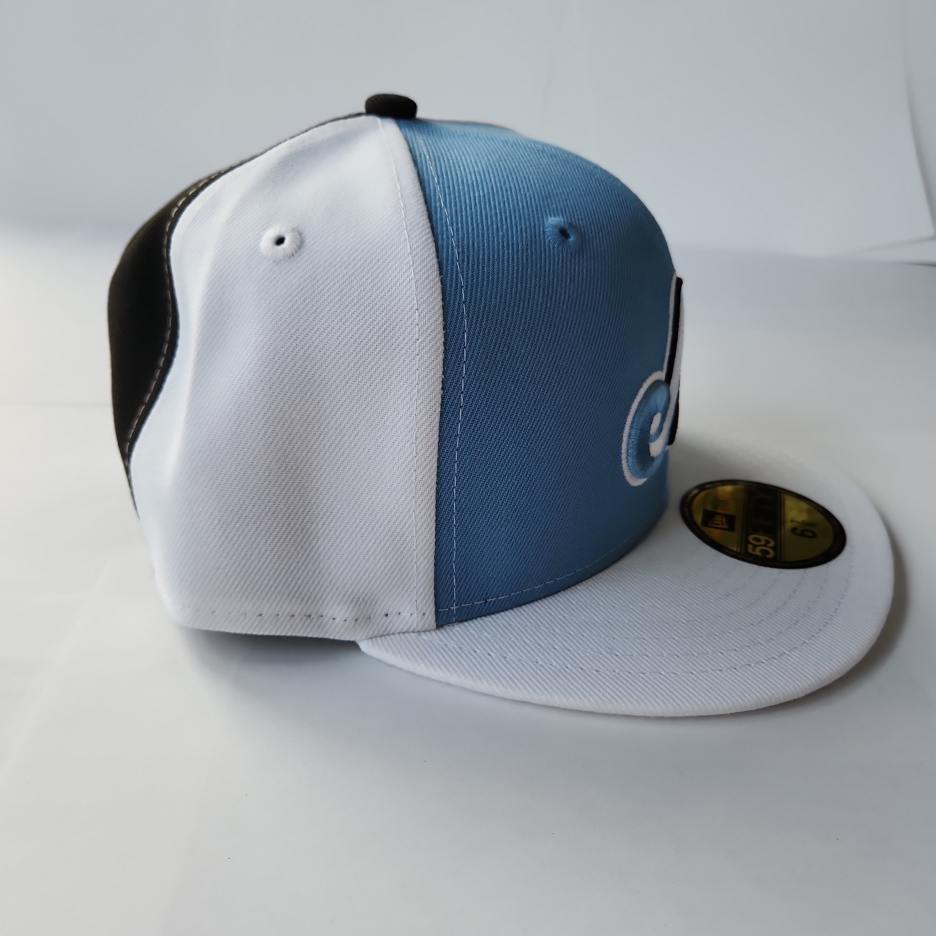 Casquette ajustée 59Fifty Cooperstown bleu clair/blanc New Era des Expos de Montréal pour hommes