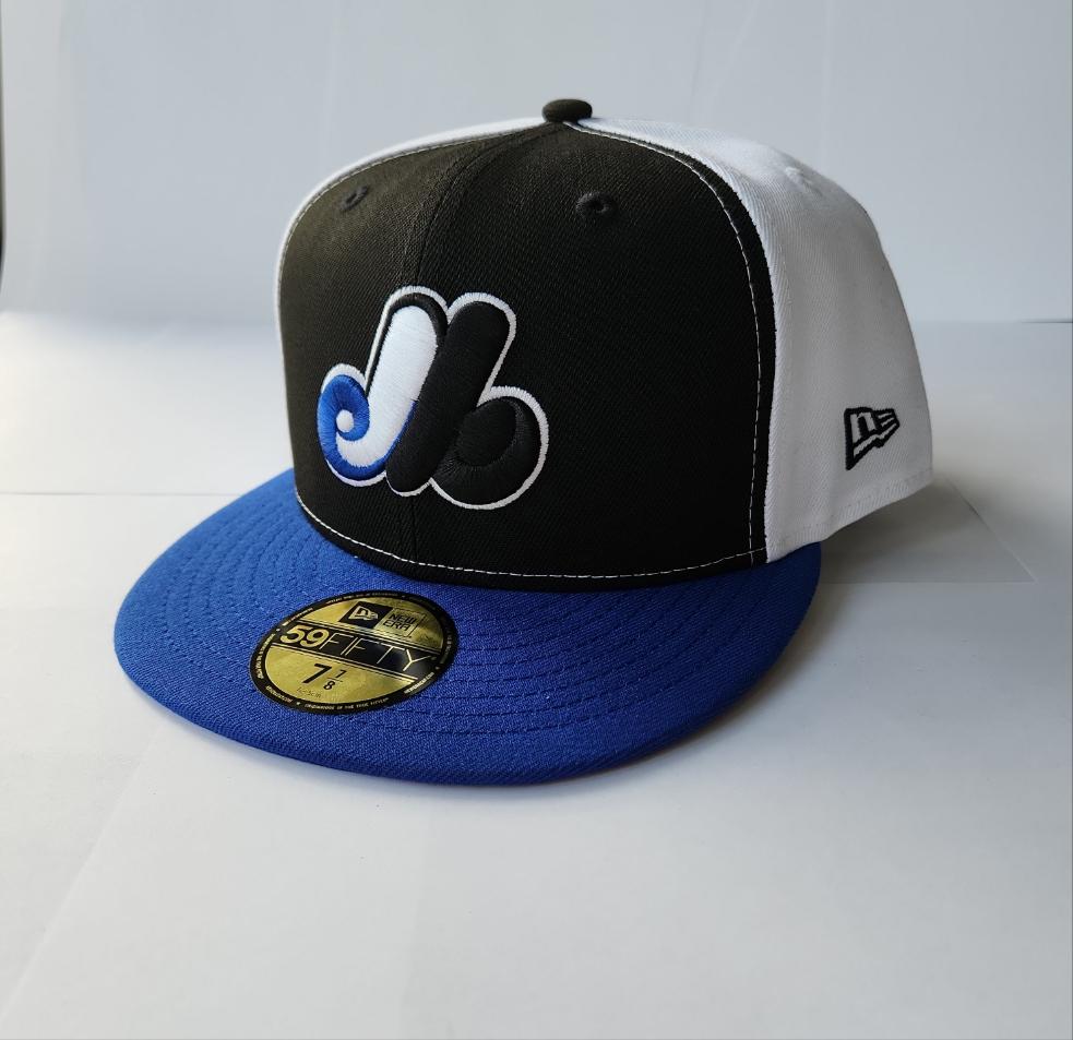 Casquette ajustée 59Fifty Cooperstown bleu royal/blanc New Era des Expos de Montréal pour hommes