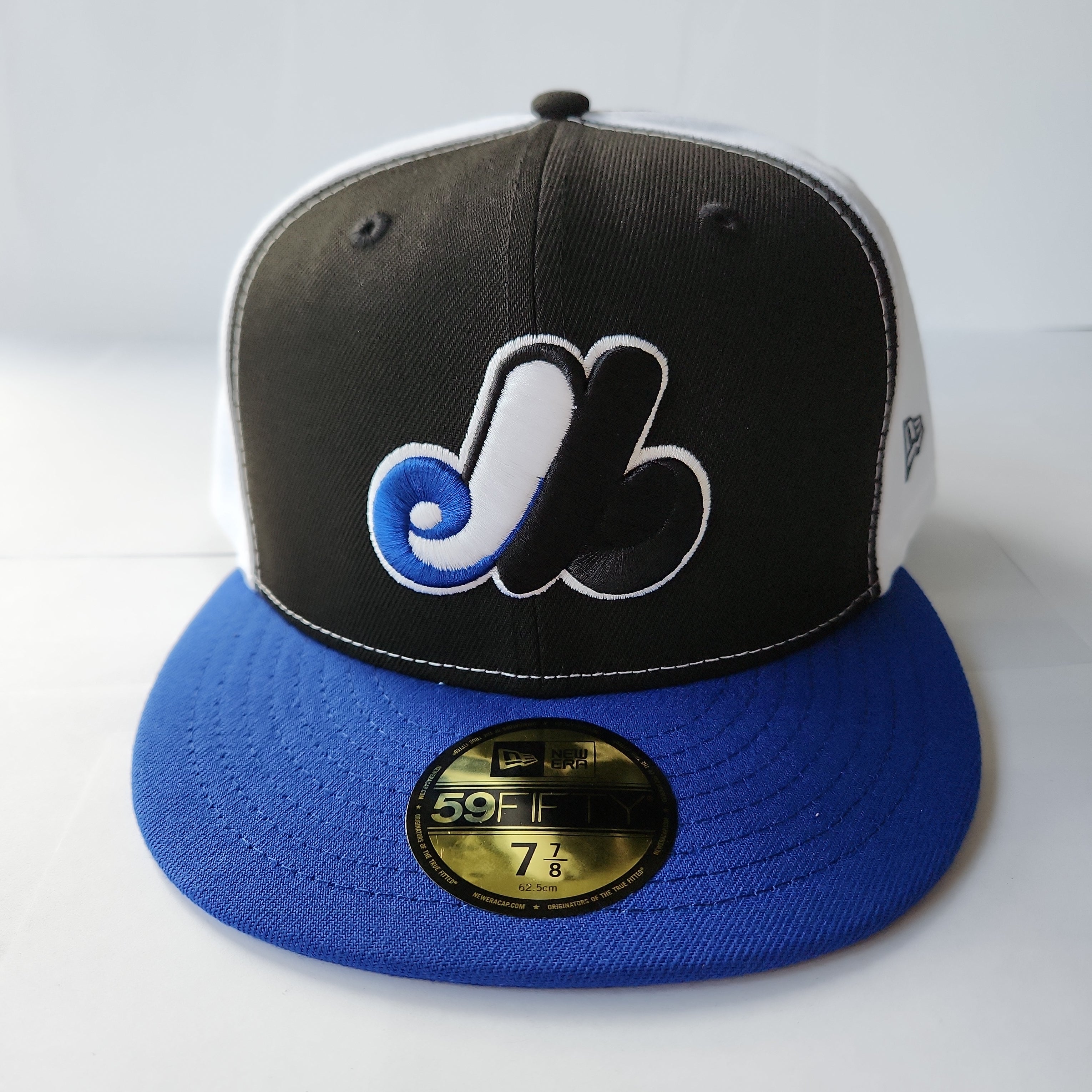 Casquette ajustée 59Fifty Cooperstown bleu royal/blanc New Era des Expos de Montréal pour hommes