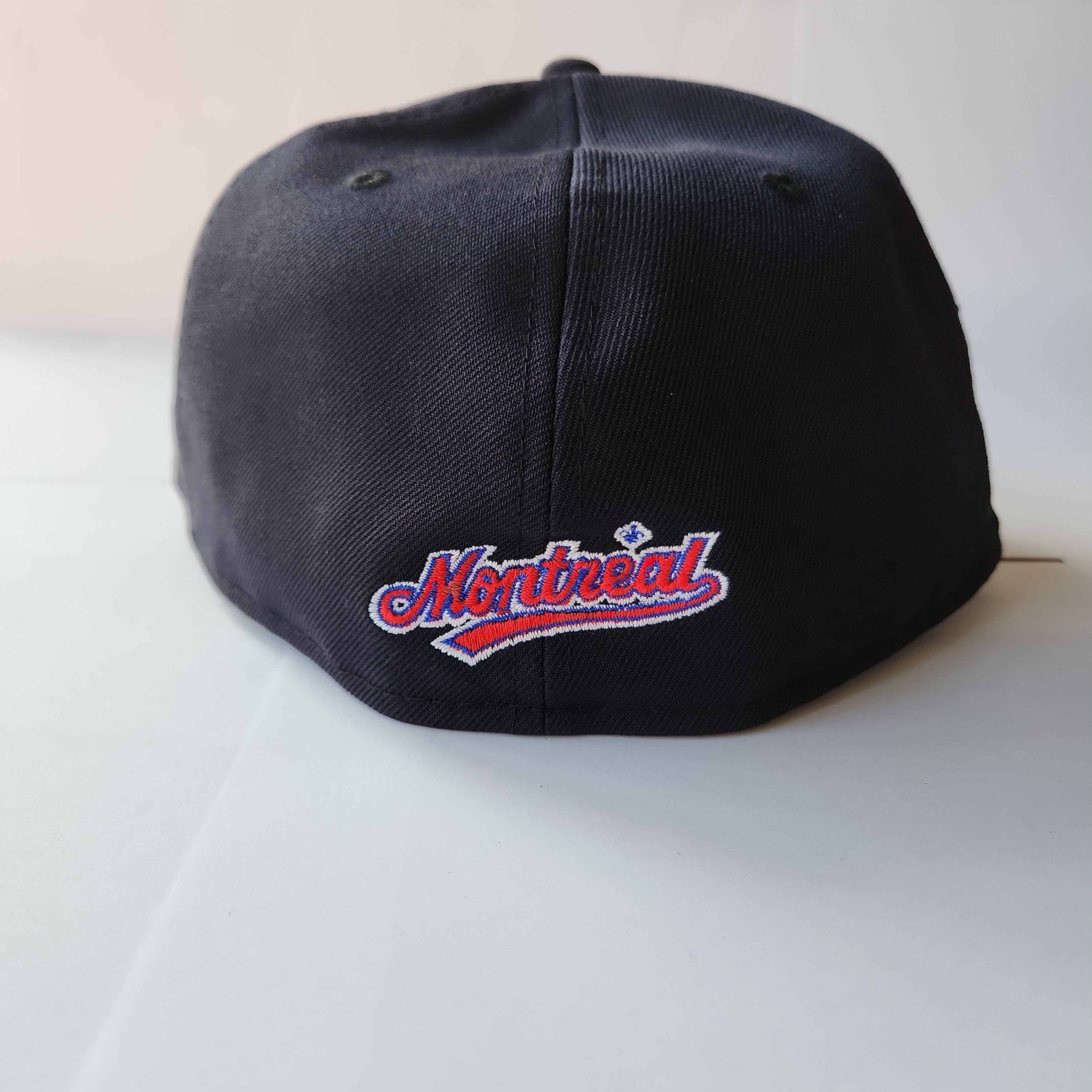 Casquette ajustée 59Fifty 125e anniversaire de Cooperstown des Expos de Montréal New Era pour hommes, bleu marine/bleu clair