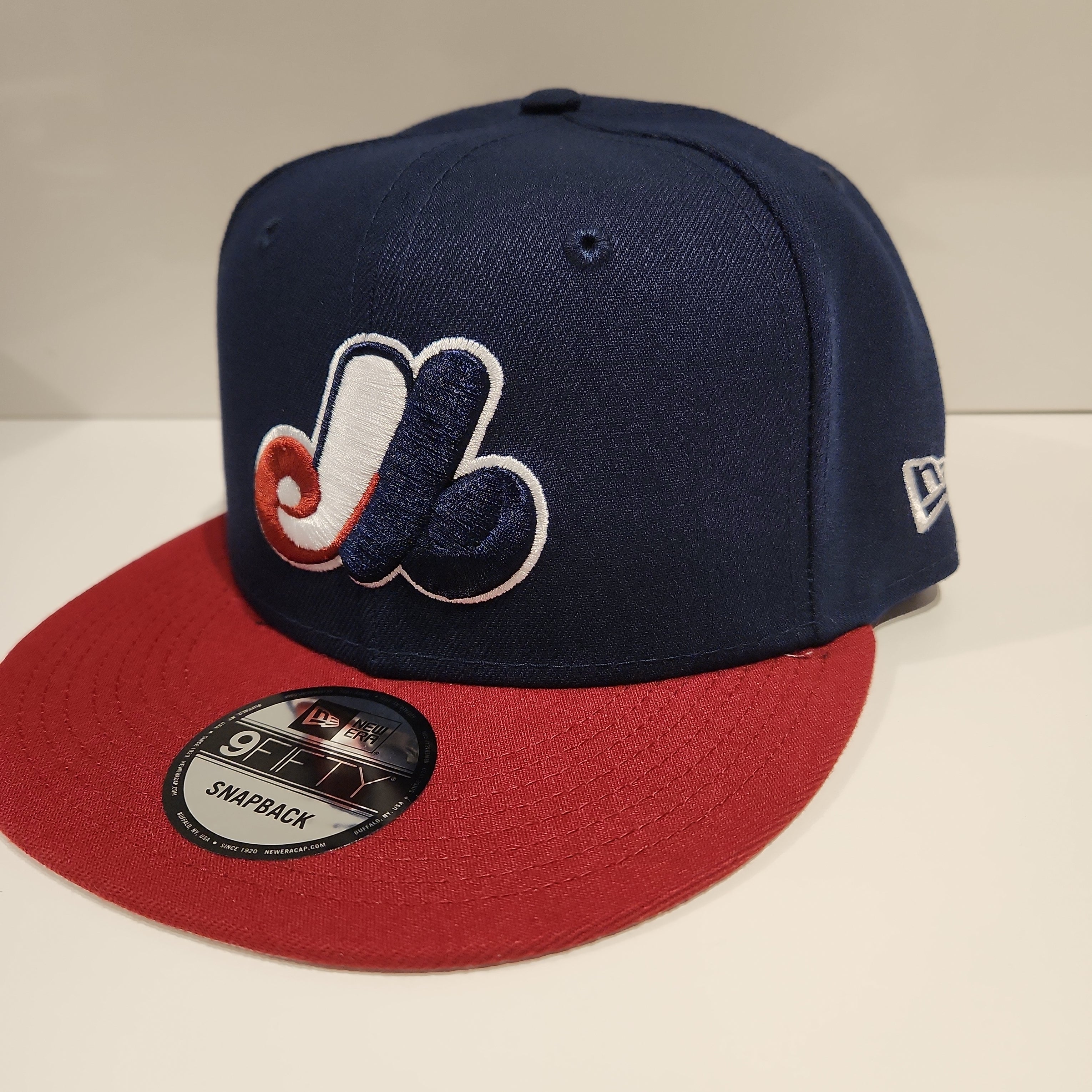 Expos de Montréal MLB New Era pour hommes, bleu marine 9Fifty 1982 All Star Game Cooperstown Snapback