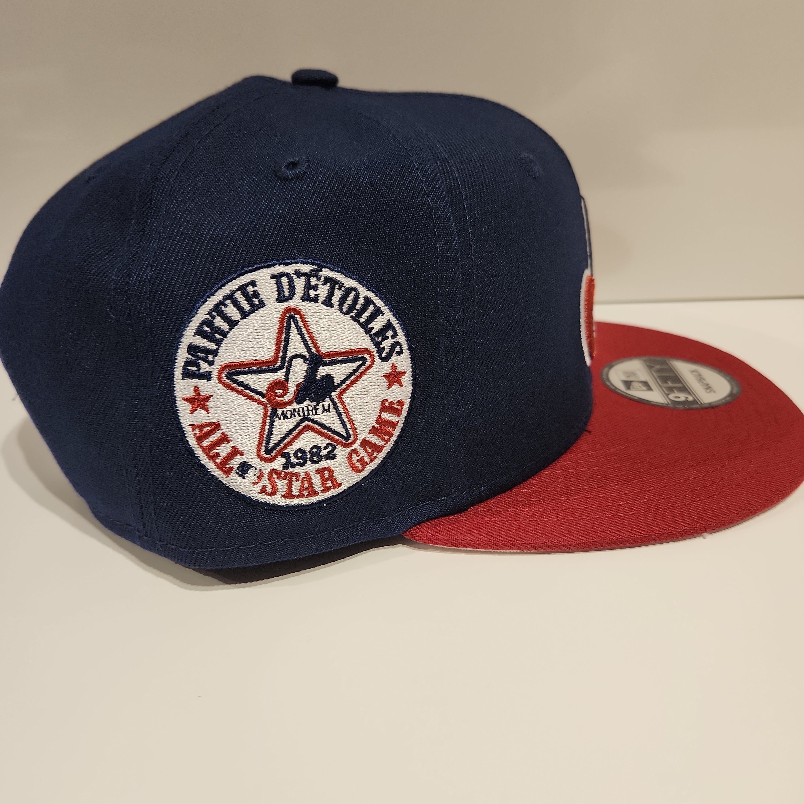 Expos de Montréal MLB New Era pour hommes, bleu marine 9Fifty 1982 All Star Game Cooperstown Snapback