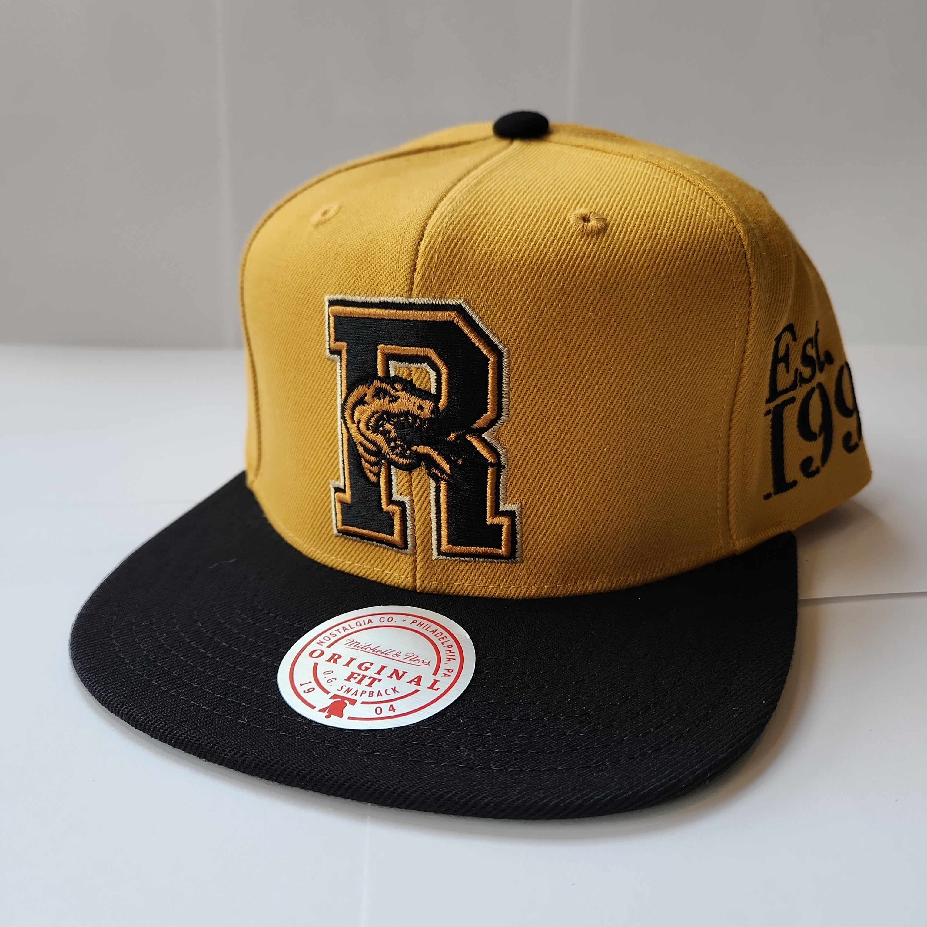 Toronto Raptors NBA Mitchell & Ness Moutarde Gym Stallion Snapback pour hommes