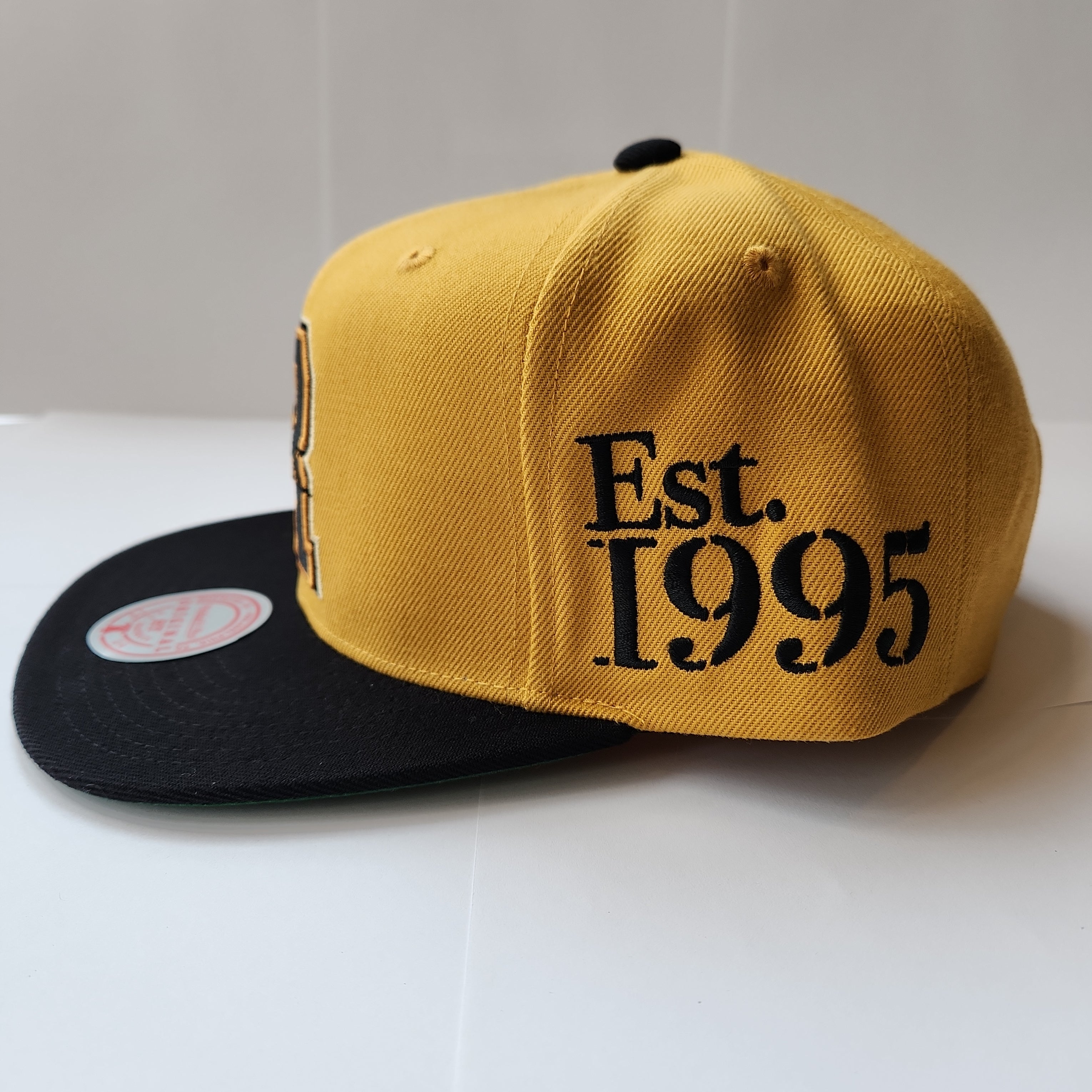 Toronto Raptors NBA Mitchell & Ness Moutarde Gym Stallion Snapback pour hommes