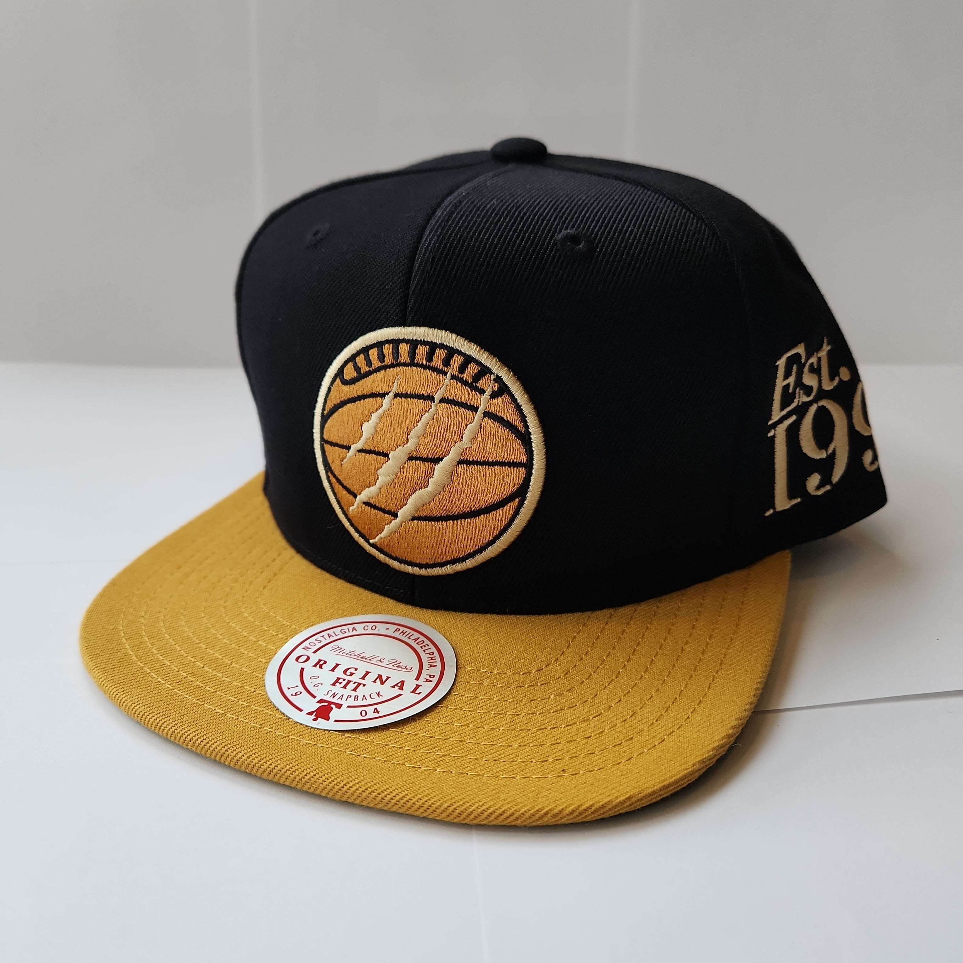 Toronto Raptors NBA Mitchell & Ness pour hommes Black Eye of The Tiger Snapback