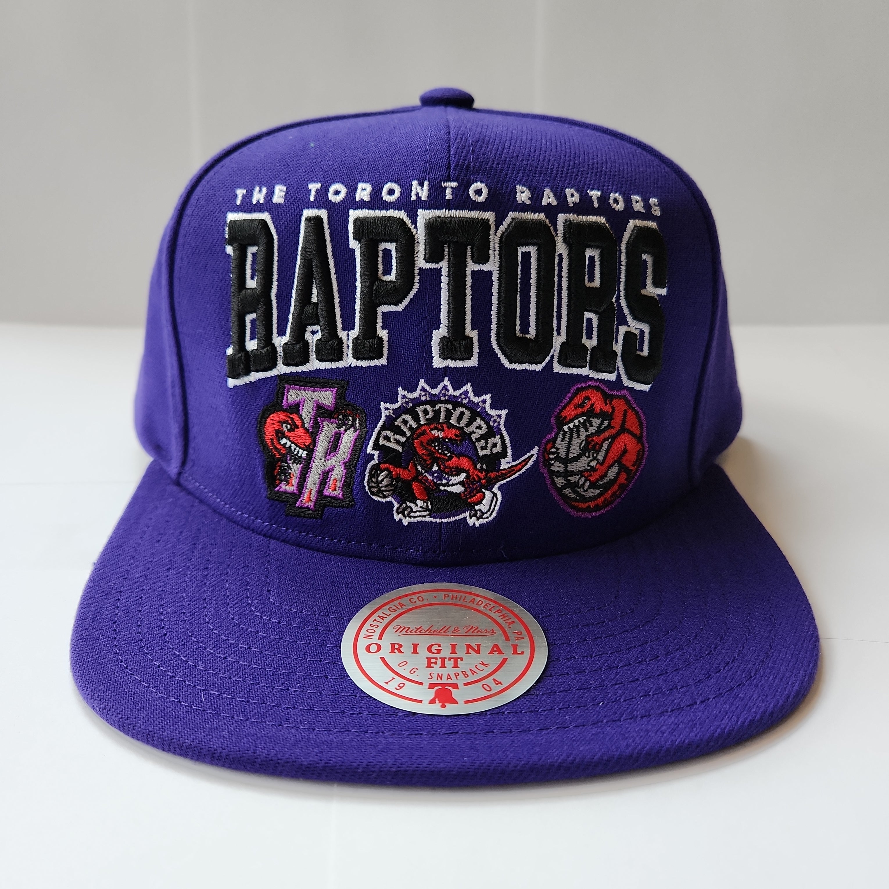 Toronto Raptors NBA Mitchell & Ness pour homme Violet Champ Stack Snapback