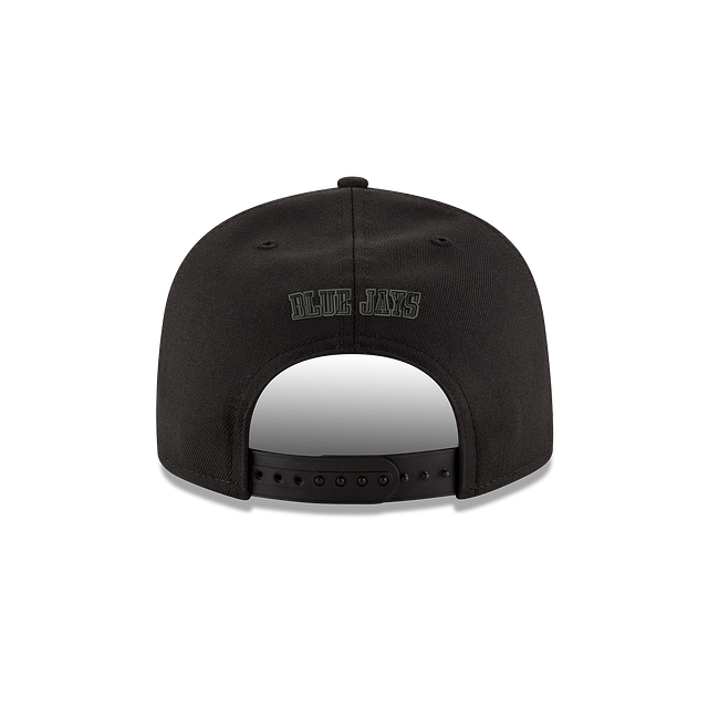Toronto Blue Jays MLB New Era Men's Black On Black Red Leaf 9Fifty Snapback
