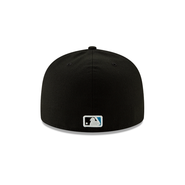 Miami Marlins MLB New Era Men's Black 59Fifty Authentic Collection Fitted Hat
