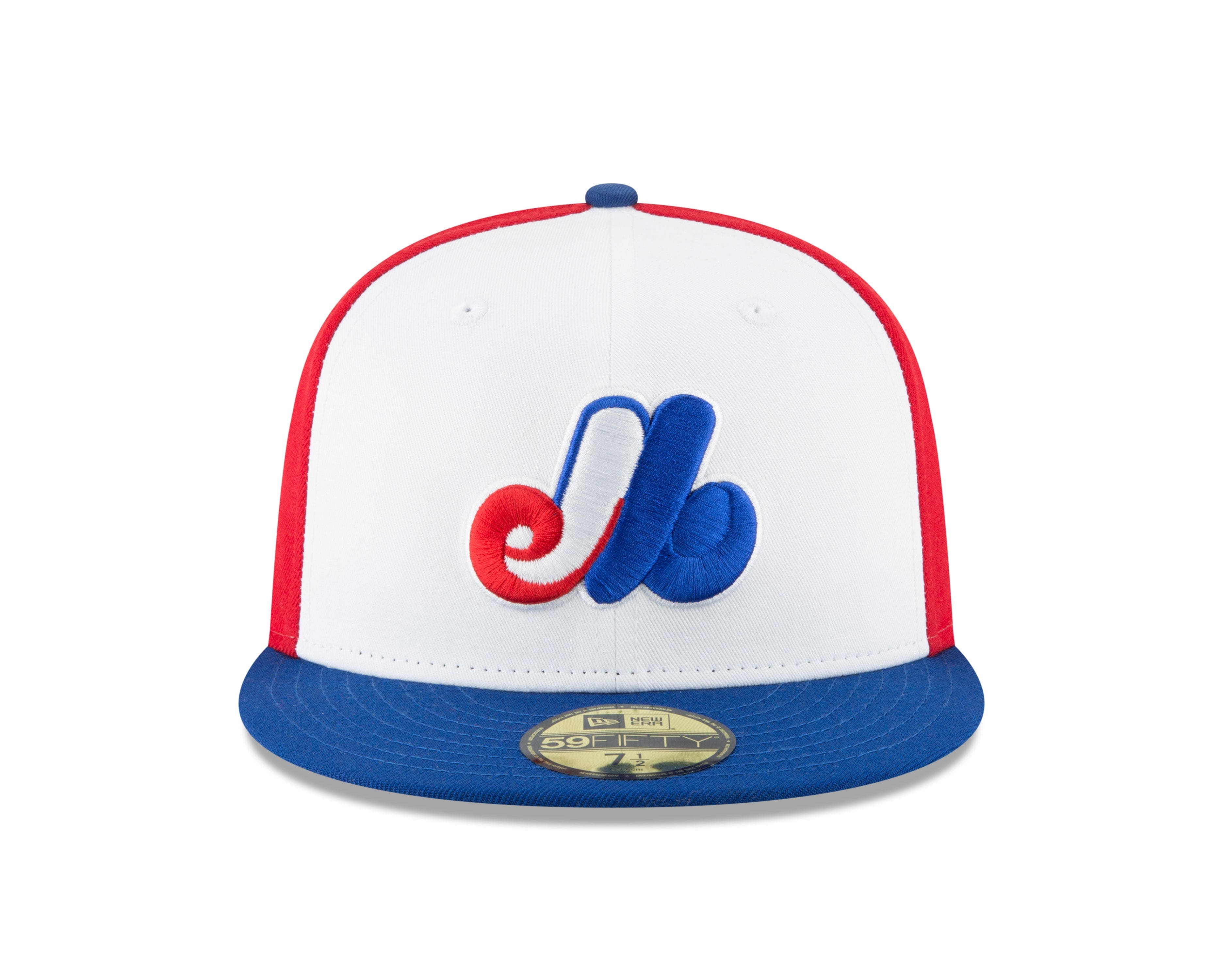 Montreal Expos MLB New Era Men's Tricolor 59Fifty 1969-91 Cooperstown Fitted Hat