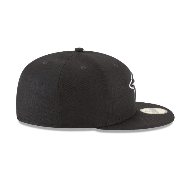 Toronto Blue Jays MLB New Era Men's Black/White 59Fifty Authentic Collection Fitted Hat