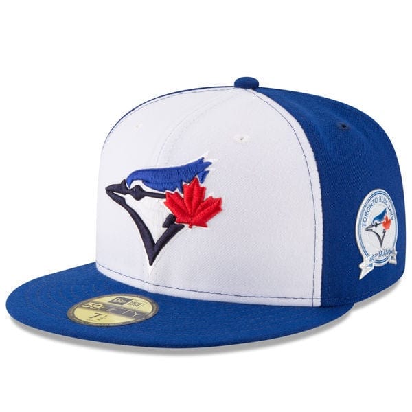 Toronto Blue Jays MLB New Era Men's White/Royal Blue 59Fifty 40th Anniversary Fitted Hat