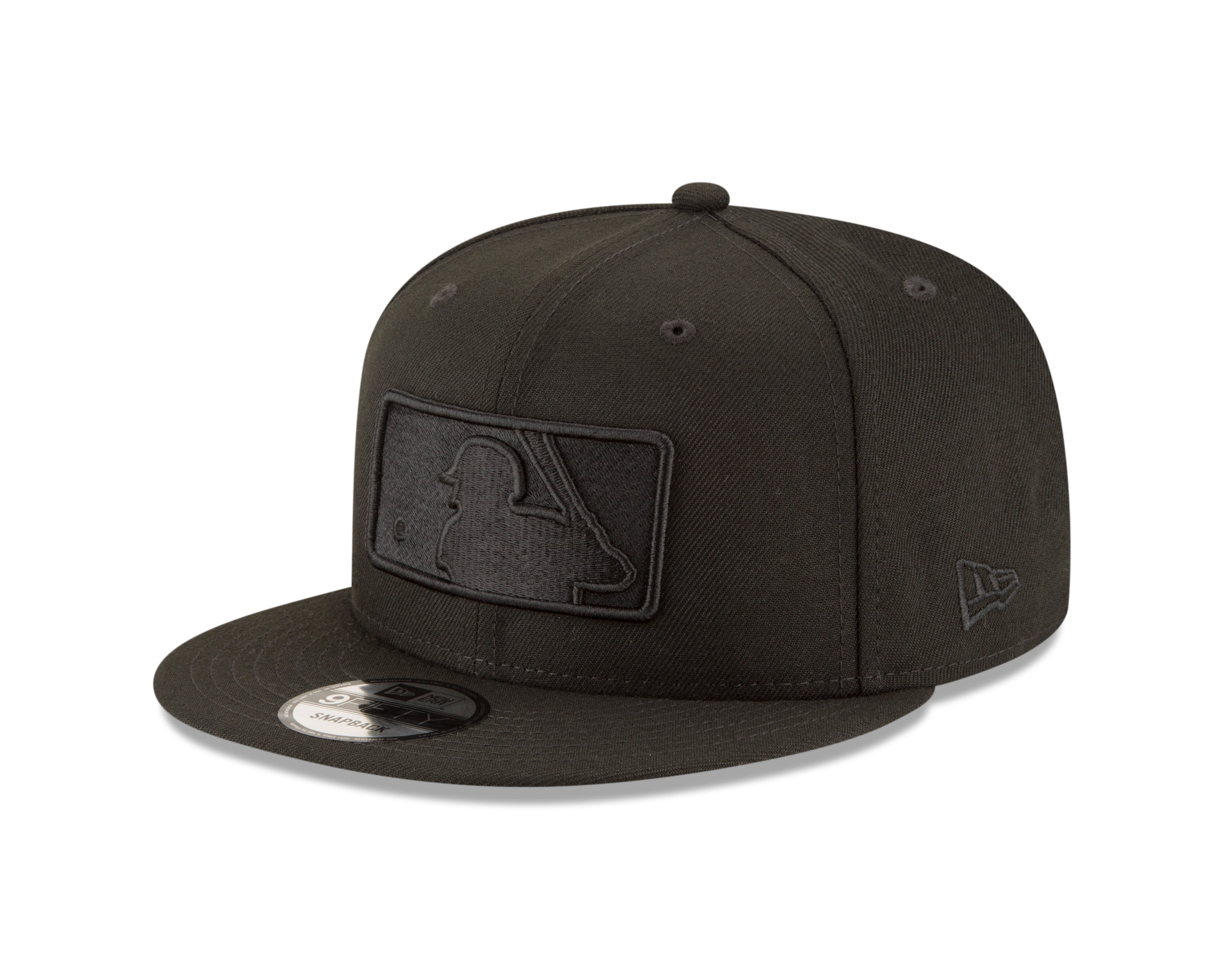 MLB Batterman Logo New Era Men's Black on Black 9Fifty Basic Snapback