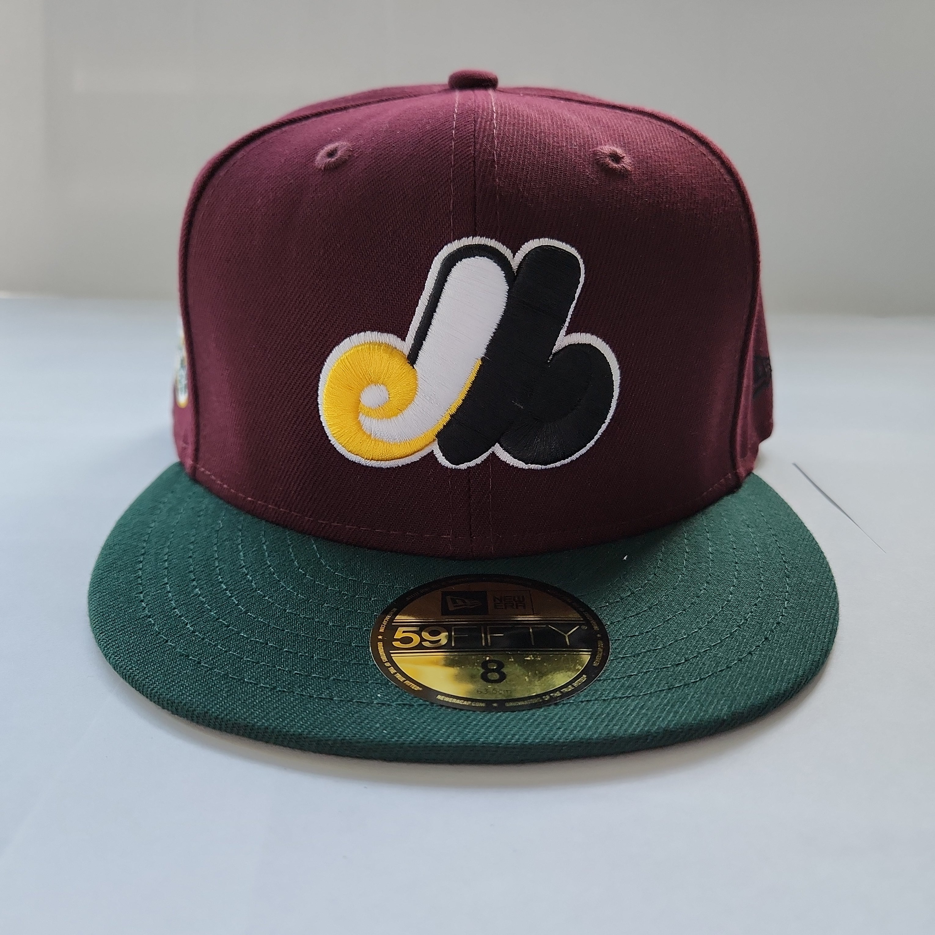 Montreal Expos MLB New Era Men's Maroon/Green 59Fifty 1982 All Star Game Cooperstown Fitted Hat