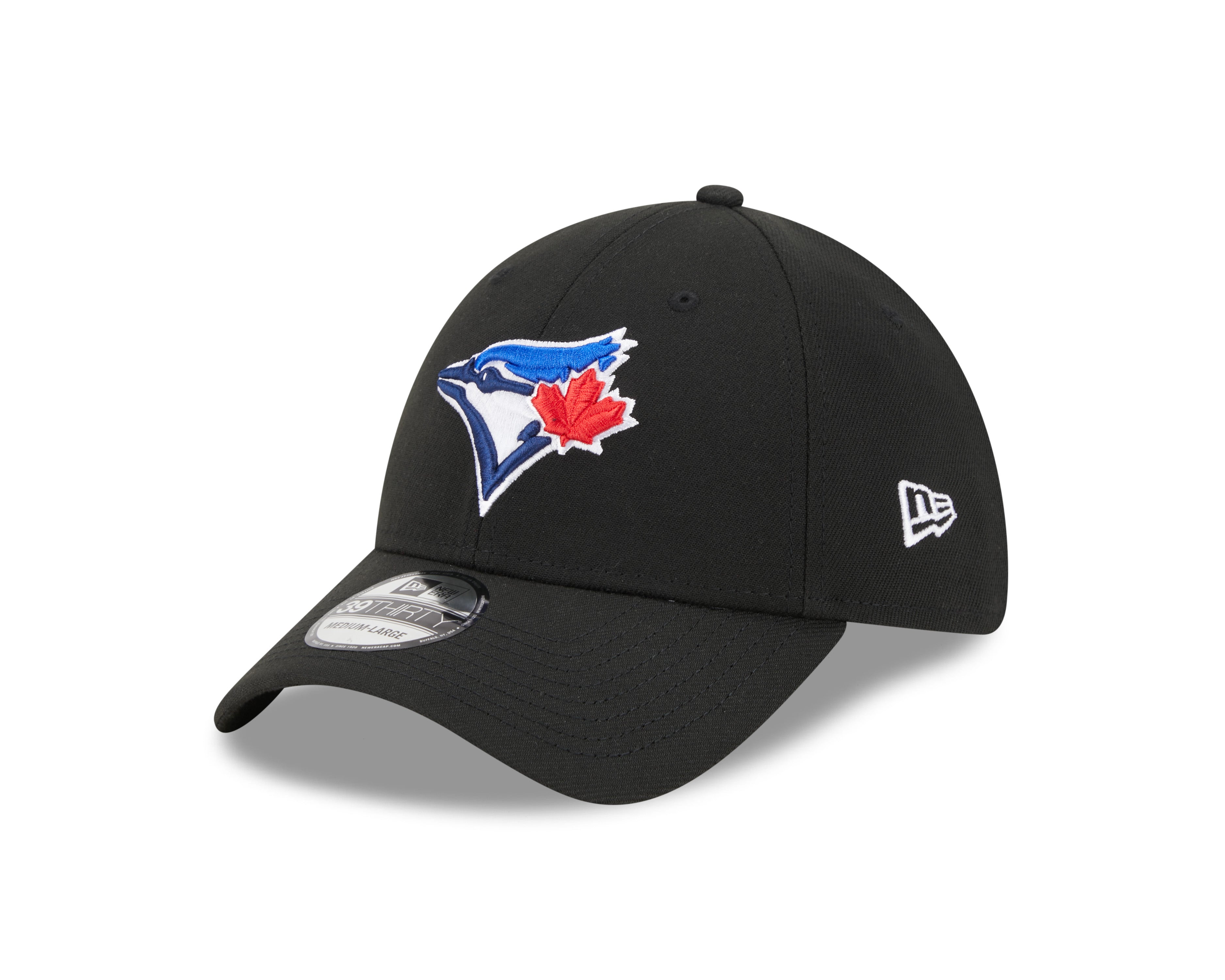 Toronto Blue Jays MLB New Era Men's Black 39Thirty Team Classic Stretch Fit Hat