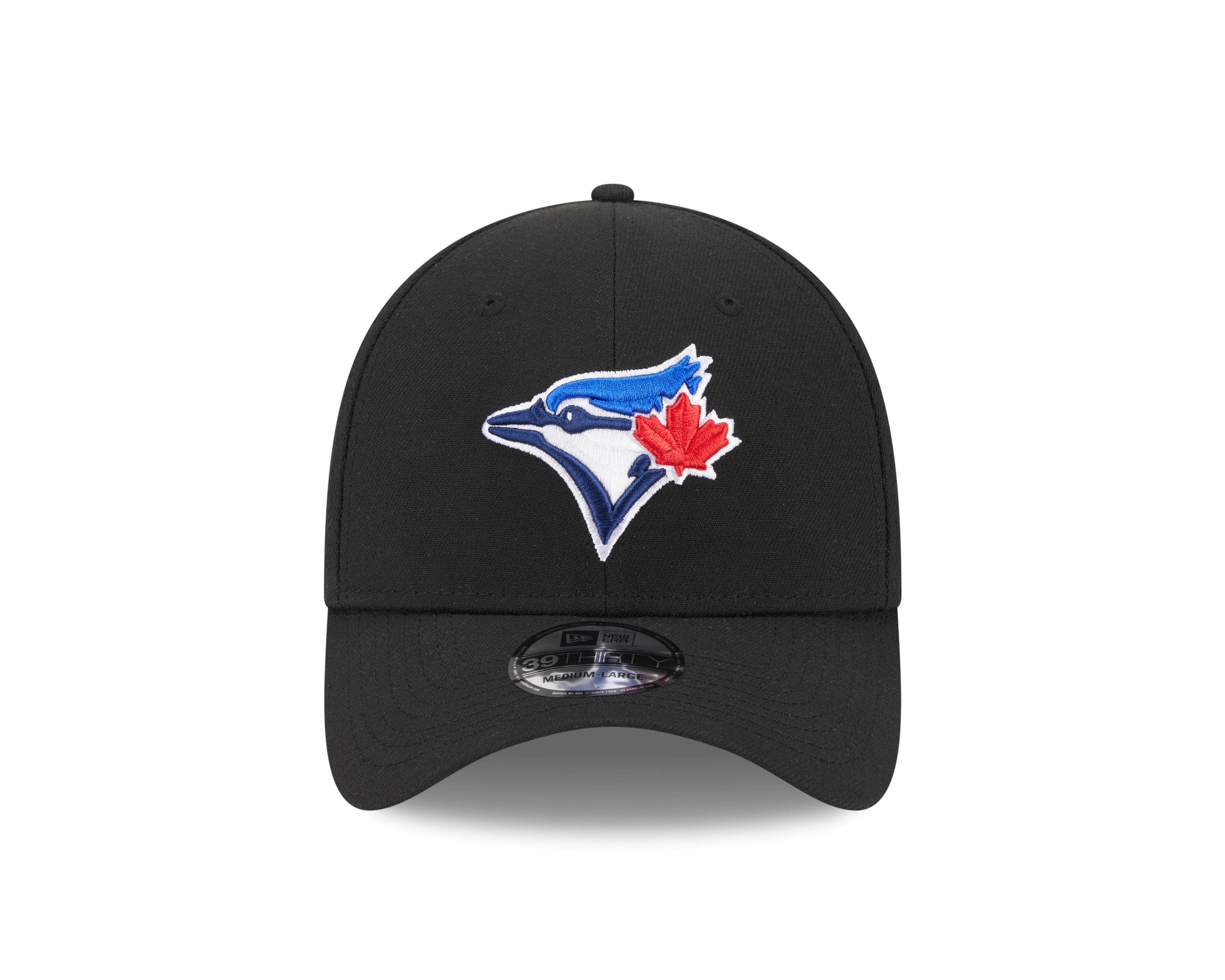 Toronto Blue Jays MLB New Era Men's Black 39Thirty Team Classic Stretch Fit Hat
