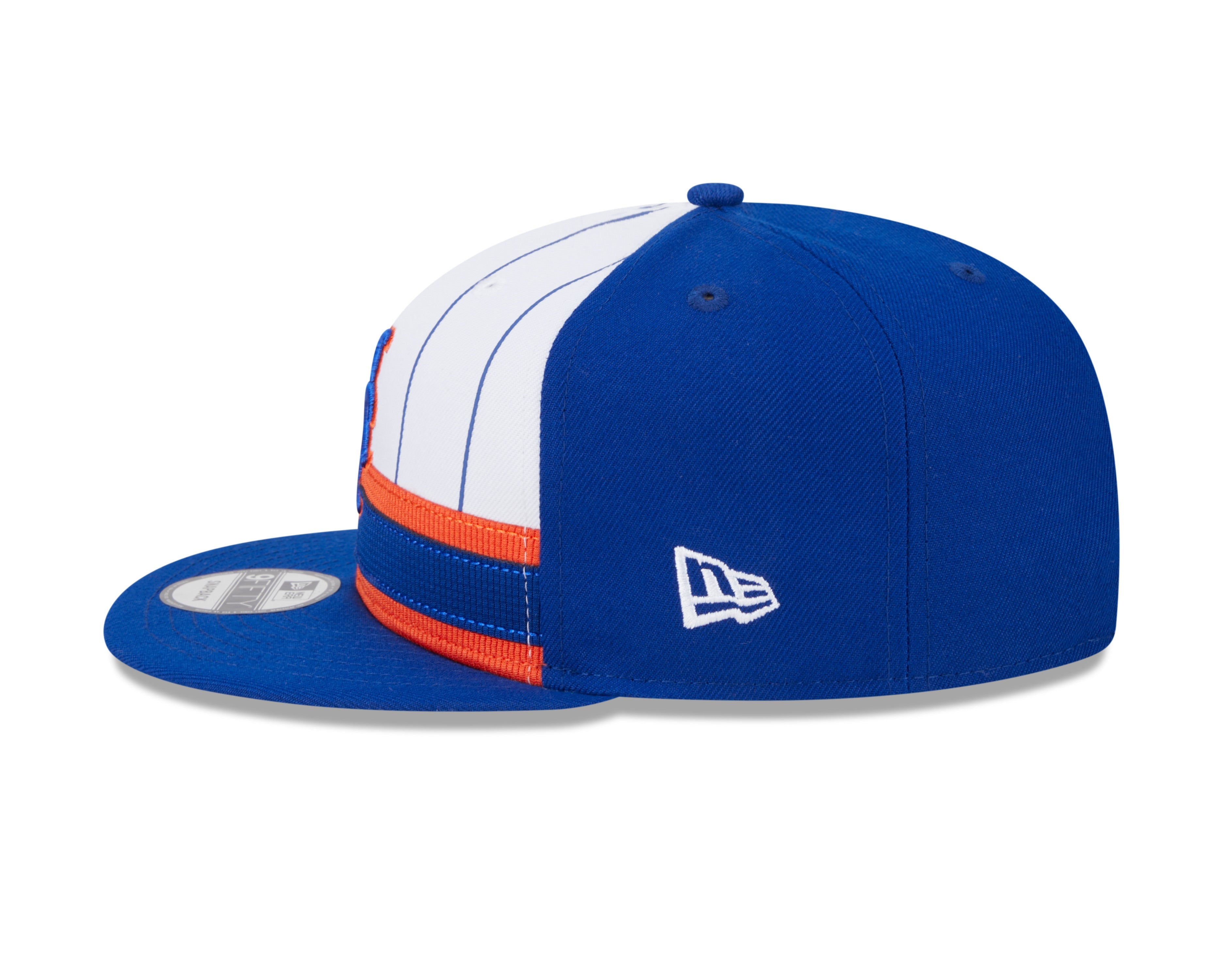 New York Mets MLB New Era Men's White/Royal Blue 9Fifty 2024 Batting Practice Pinstripe Snapback