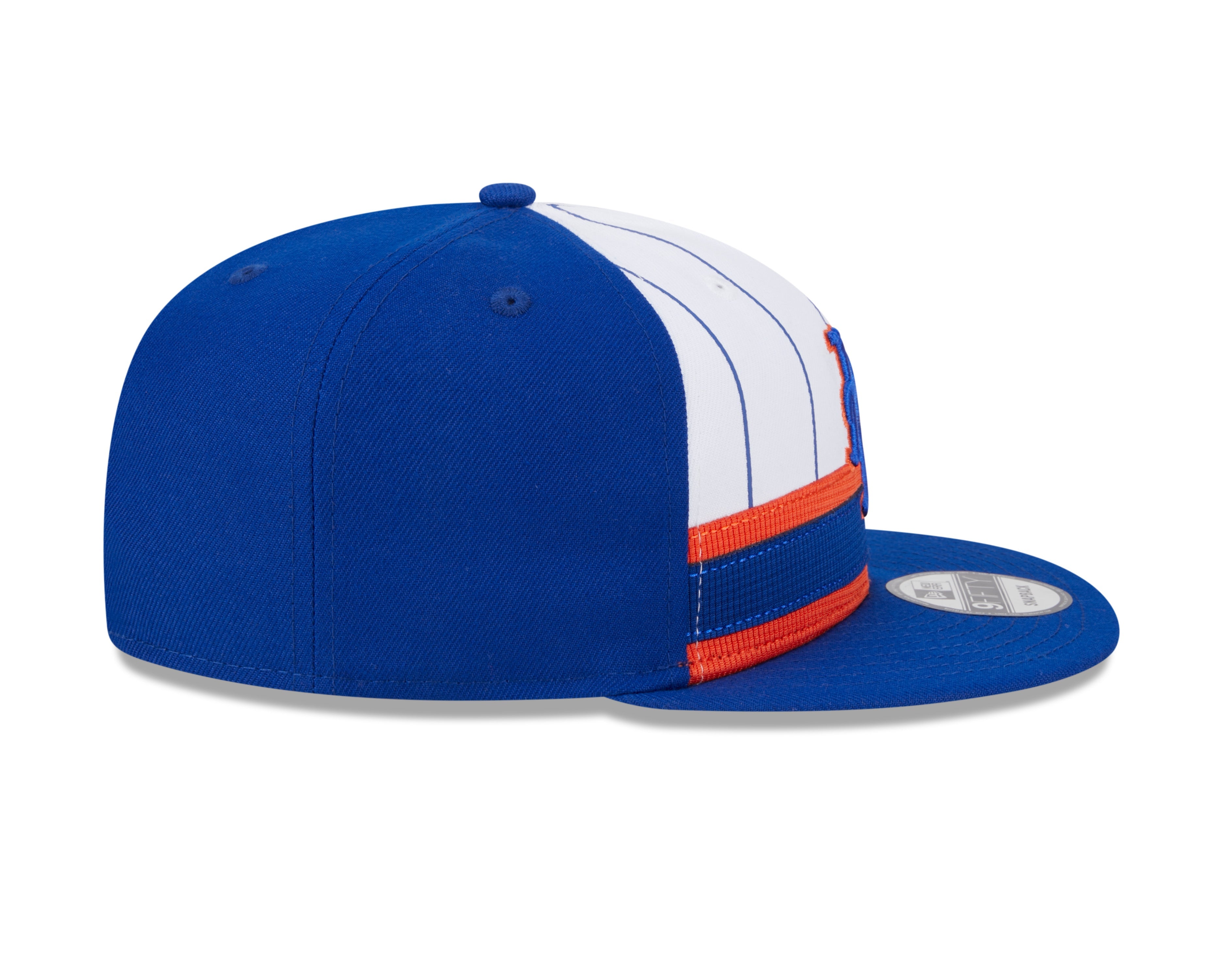 New York Mets MLB New Era Men's White/Royal Blue 9Fifty 2024 Batting Practice Pinstripe Snapback