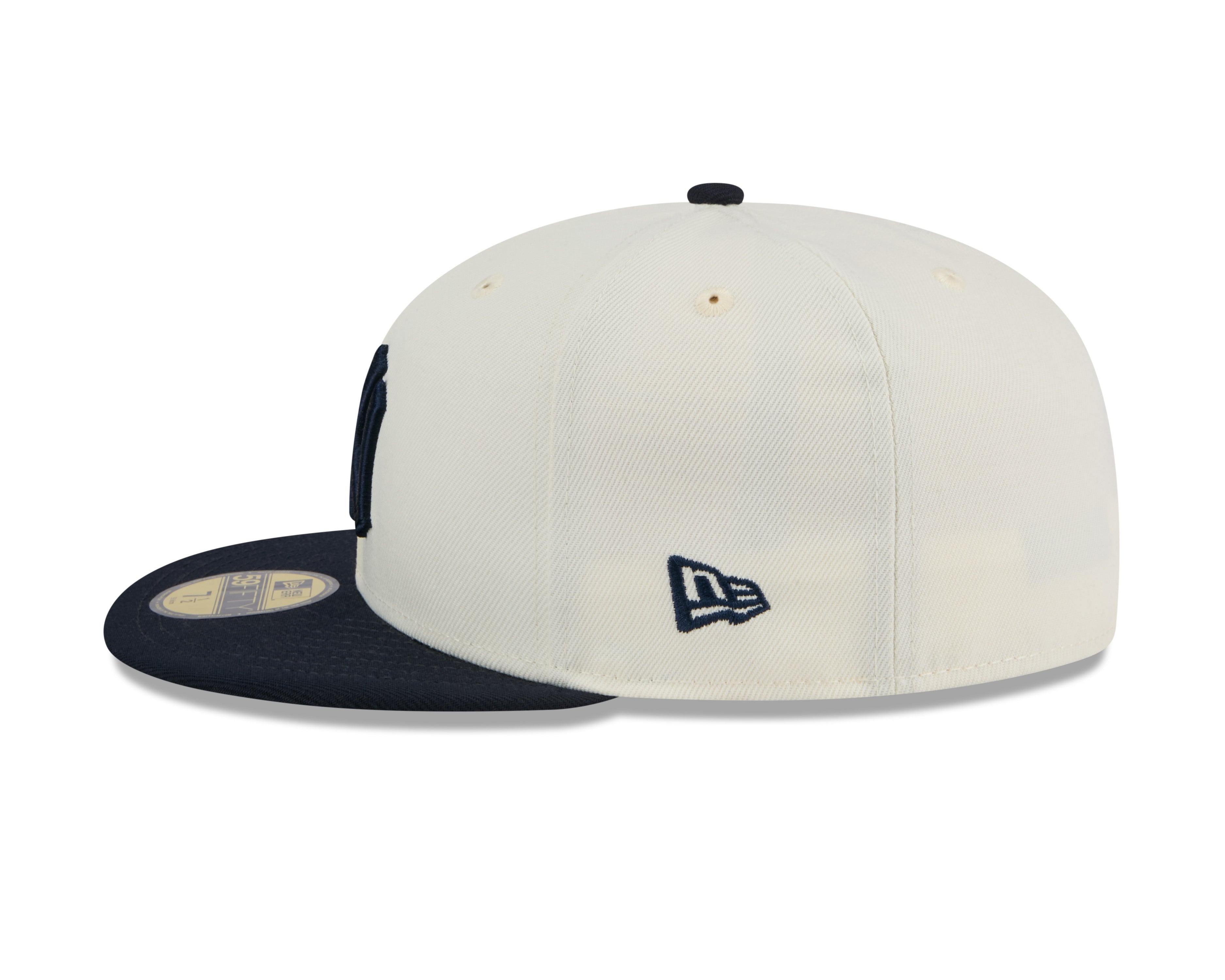 Casquette ajustée New York Yankees MLB New Era 59Fifty 2024 Evergreen pour homme, blanc cassé/bleu marine