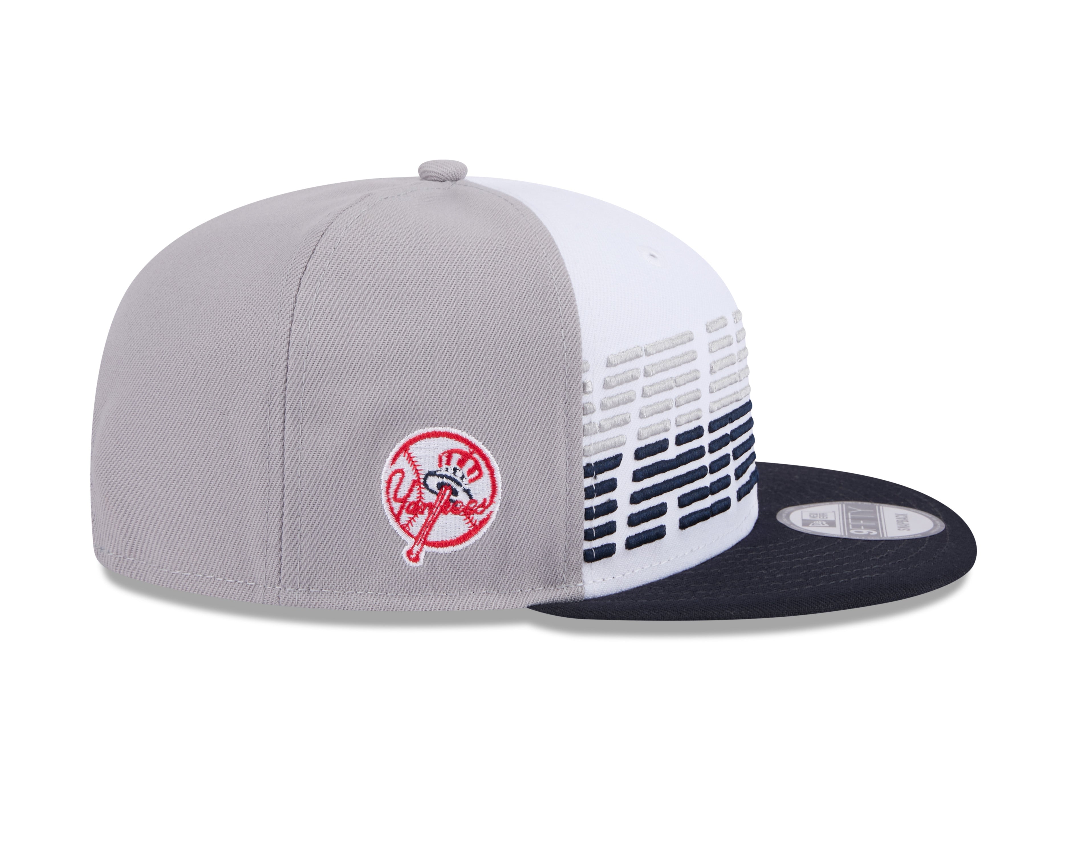 Casquette snapback New Era 9Fifty Throwback pour homme MLB New York Yankees Blanc/bleu marine