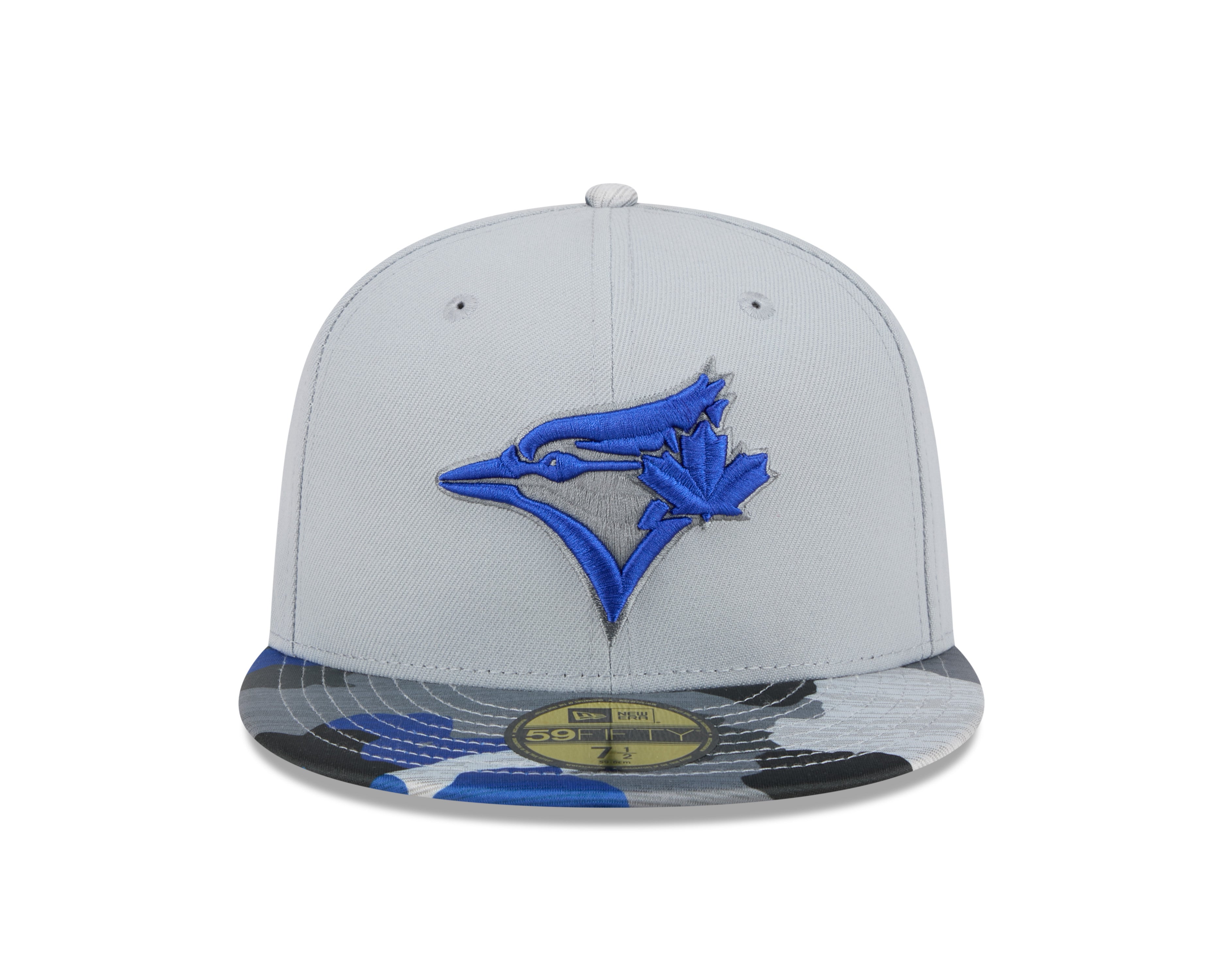 Casquette ajustée 59Fifty Active à motif camouflage gris pour homme des Blue Jays de Toronto MLB New Era