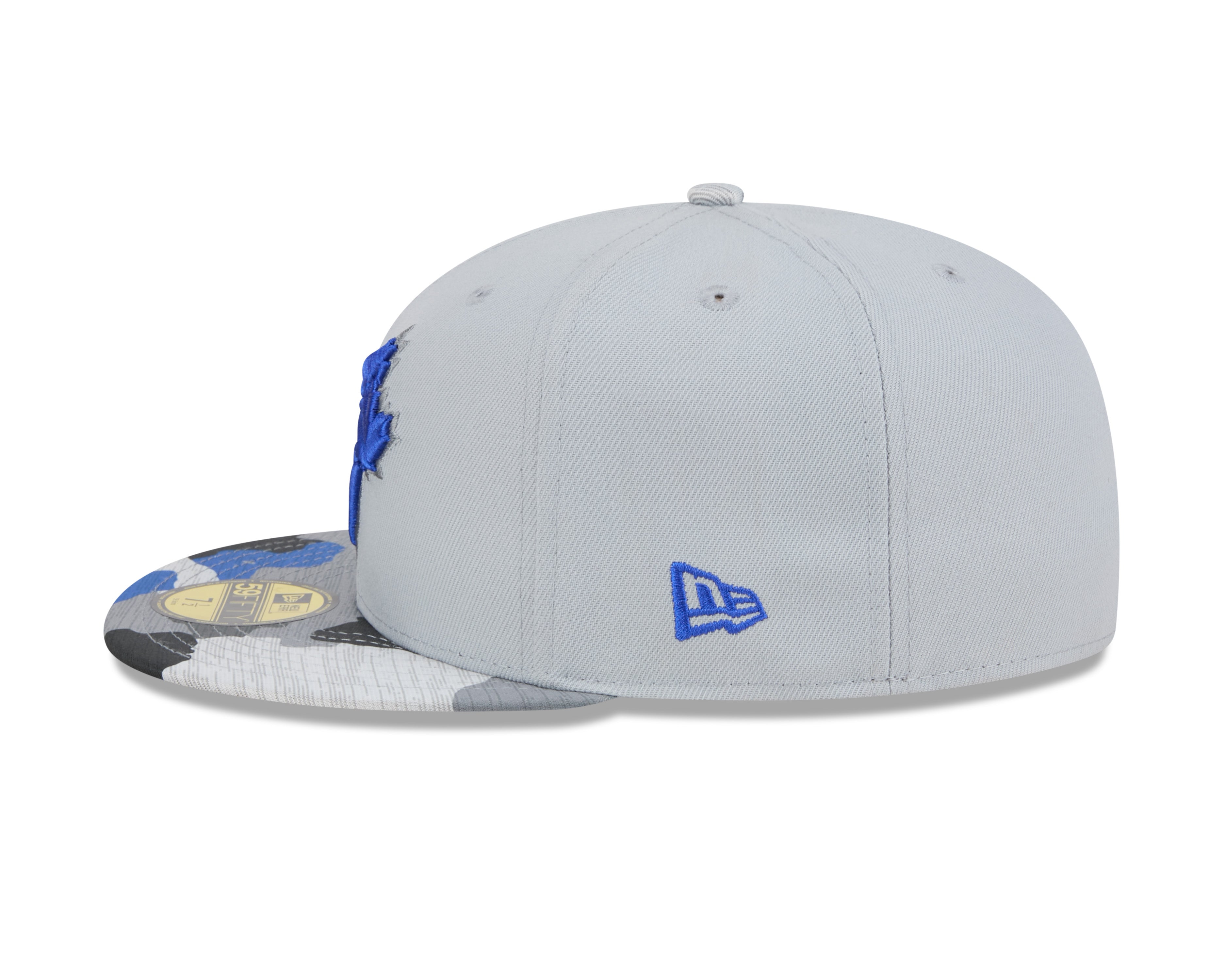 Casquette ajustée 59Fifty Active à motif camouflage gris pour homme des Blue Jays de Toronto MLB New Era