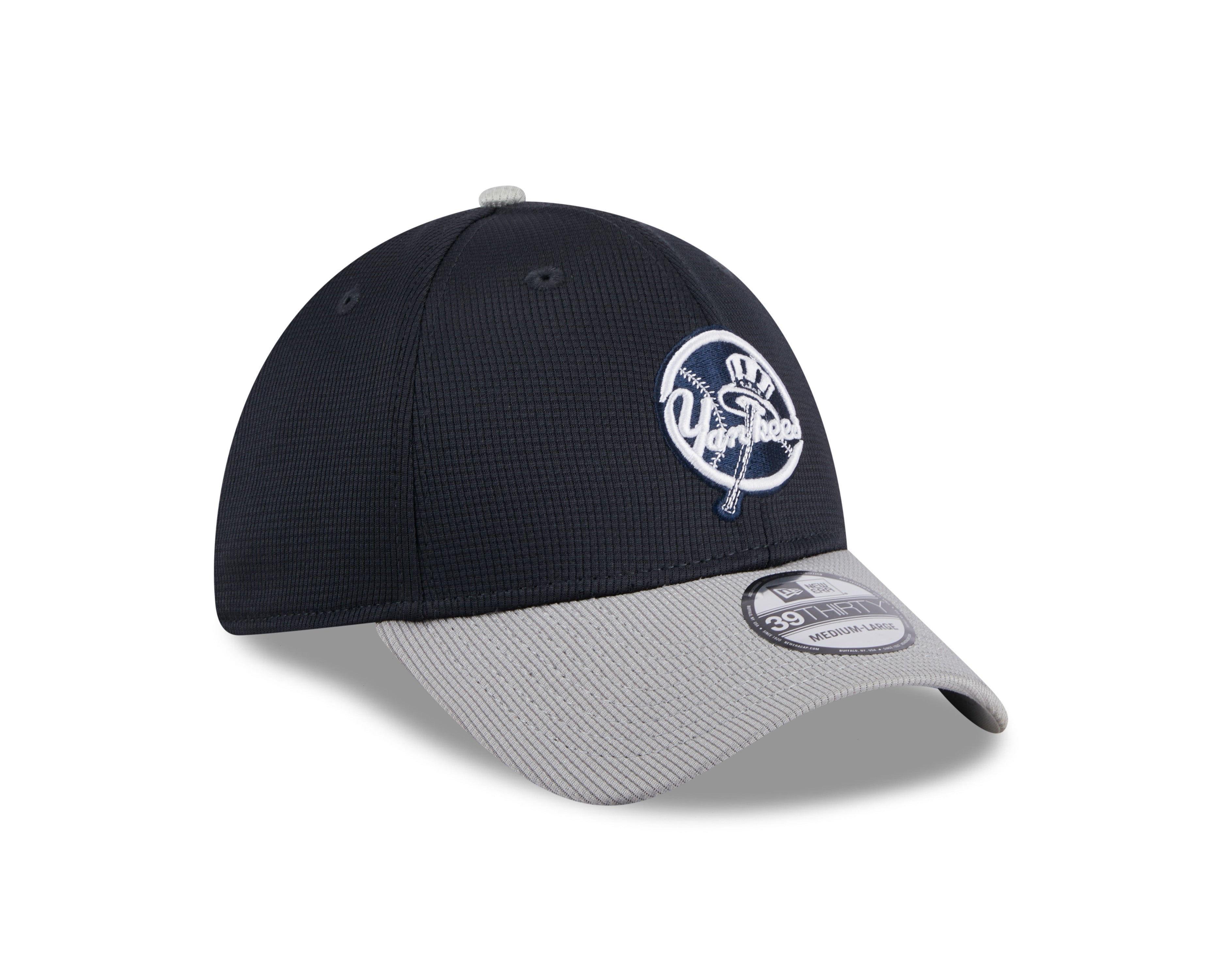 New York Yankees MLB New Era Men's Navy 39Thirty 2025 Batting Practice Stretch Fit Hat