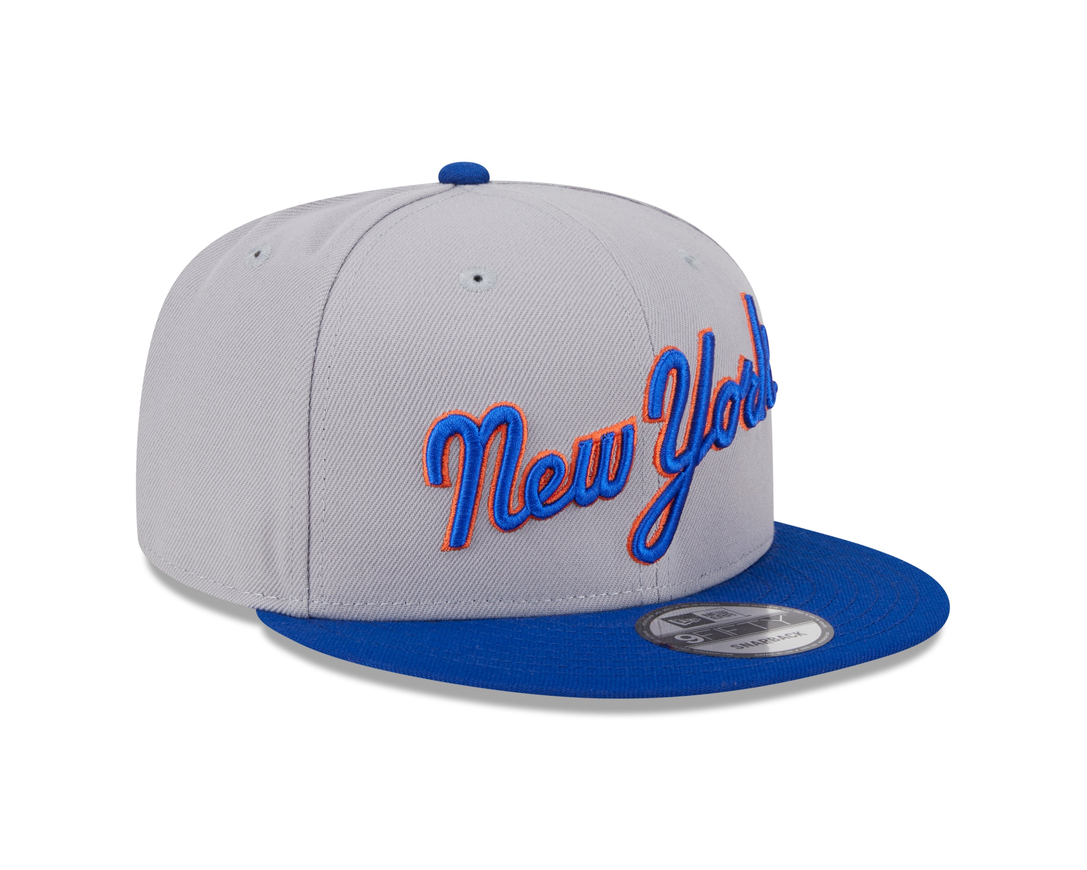 New York Mets MLB New Era Men's Grey/Royal Blue 9Fifty 2025 Batting Practice Snapback