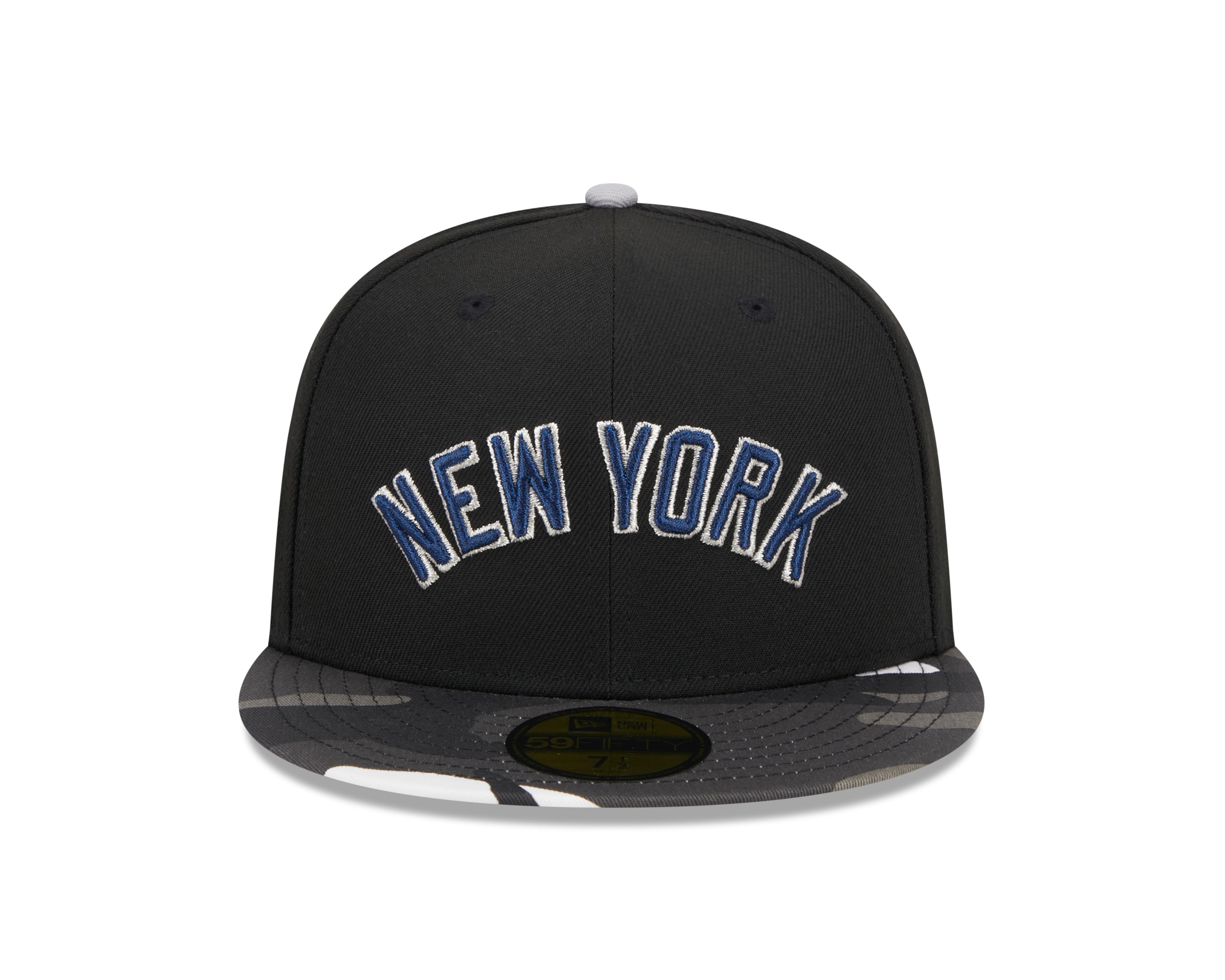 Casquette ajustée métallisée 59Fifty à motif camouflage noir pour homme des Yankees de New York MLB New Era