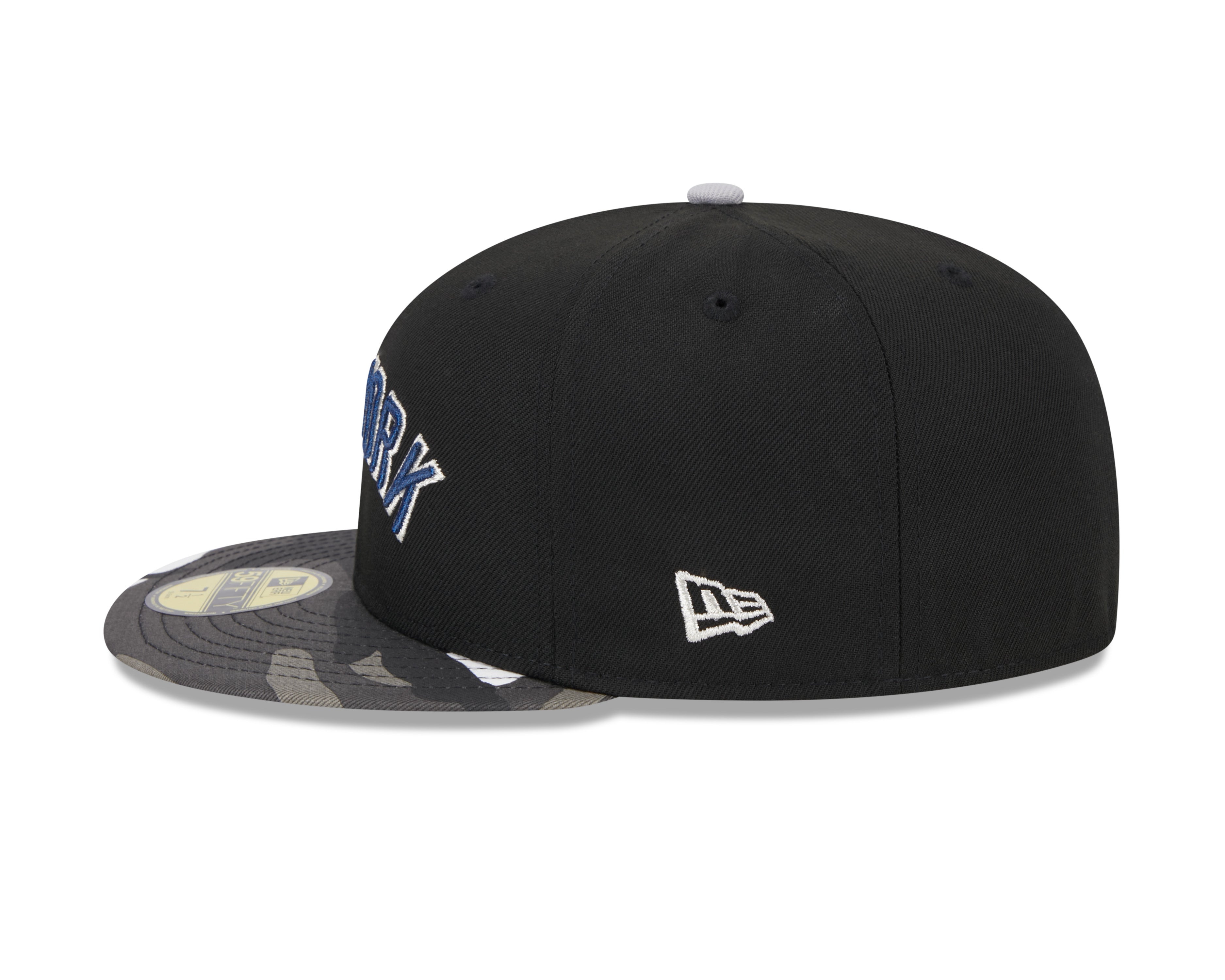 Casquette ajustée métallisée 59Fifty à motif camouflage noir pour homme des Yankees de New York MLB New Era