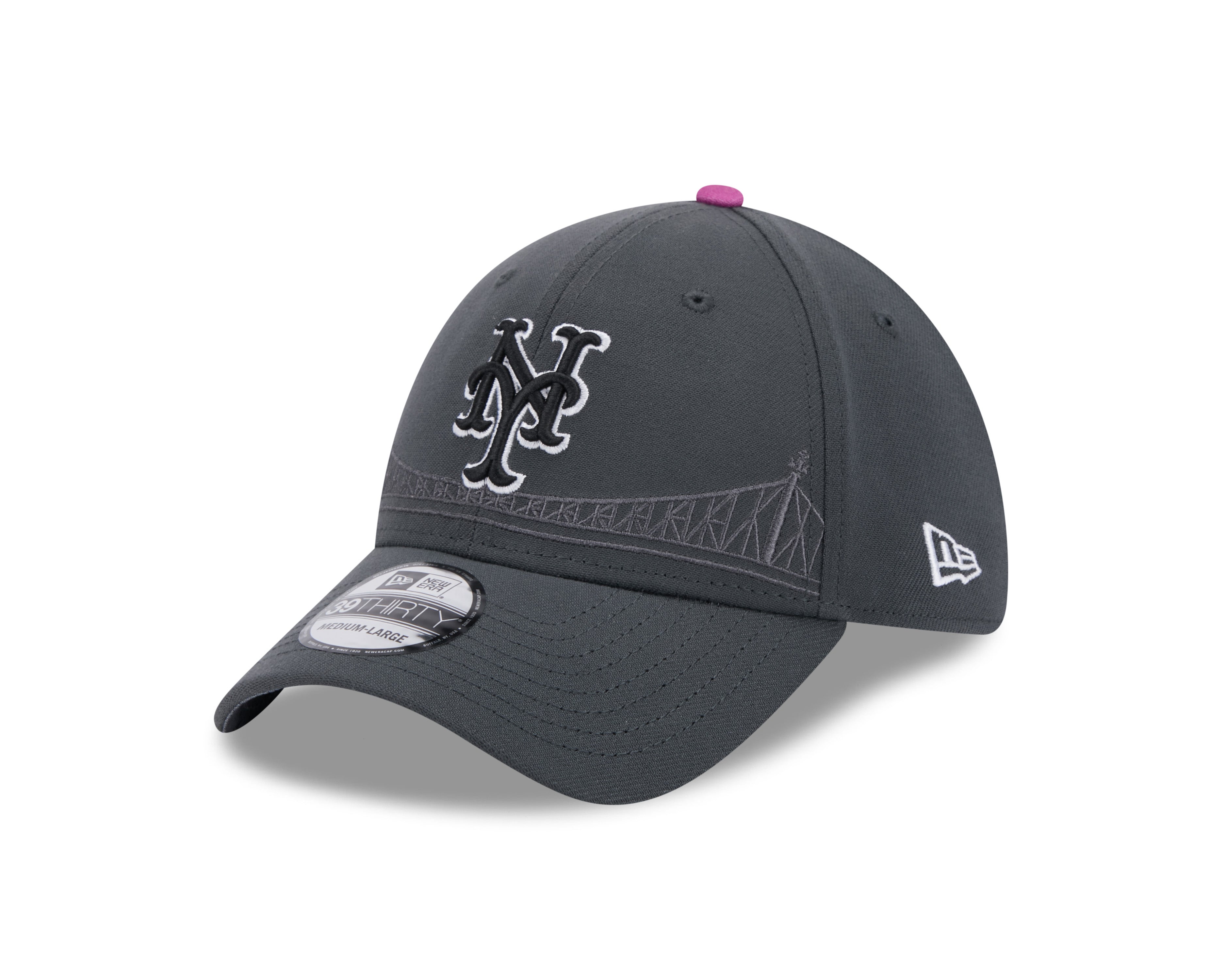 New York Mets MLB New Era Men's Grey 39Thirty 2024 City Connect Stretch Fit Hat