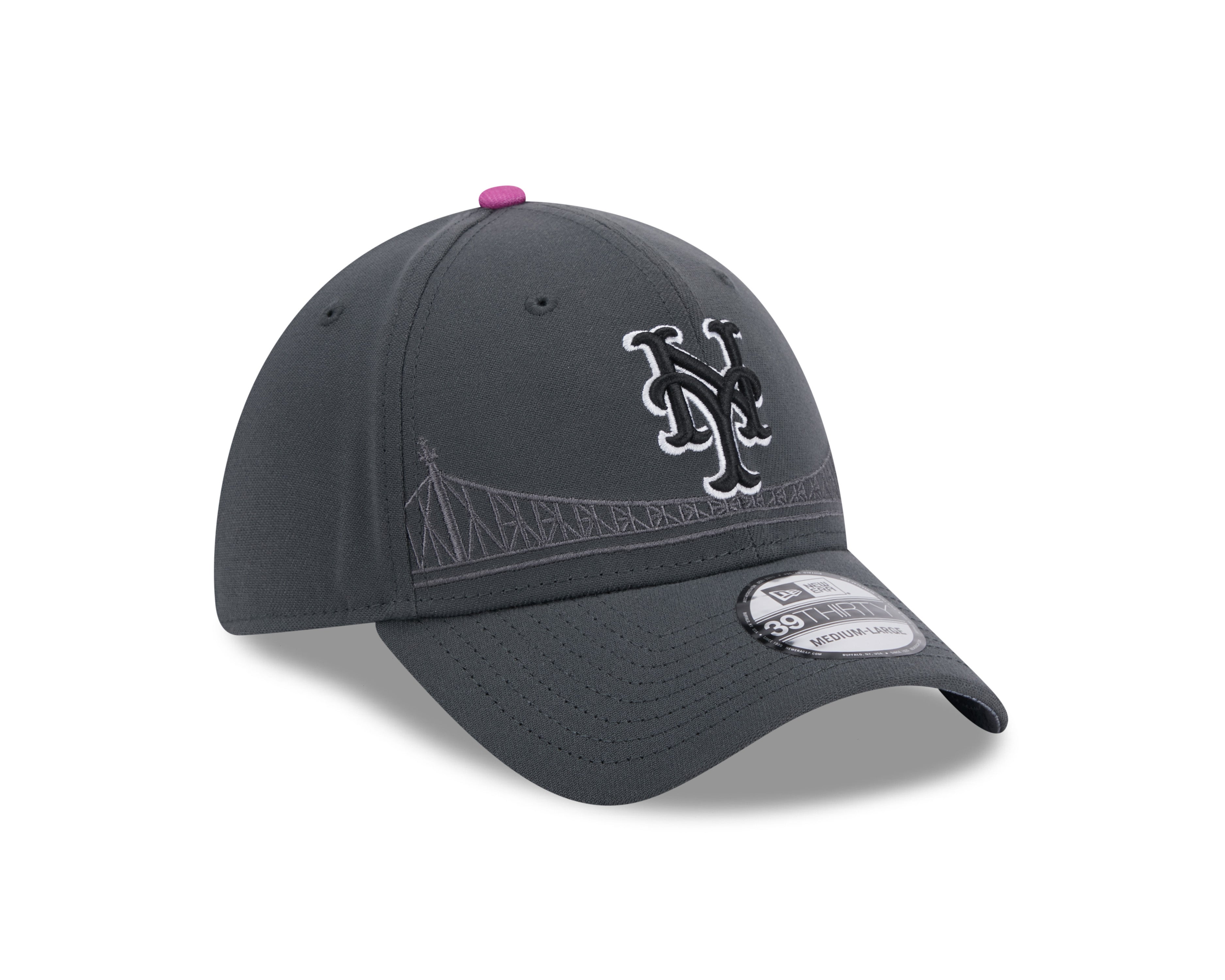 New York Mets MLB New Era Men's Grey 39Thirty 2024 City Connect Stretch Fit Hat