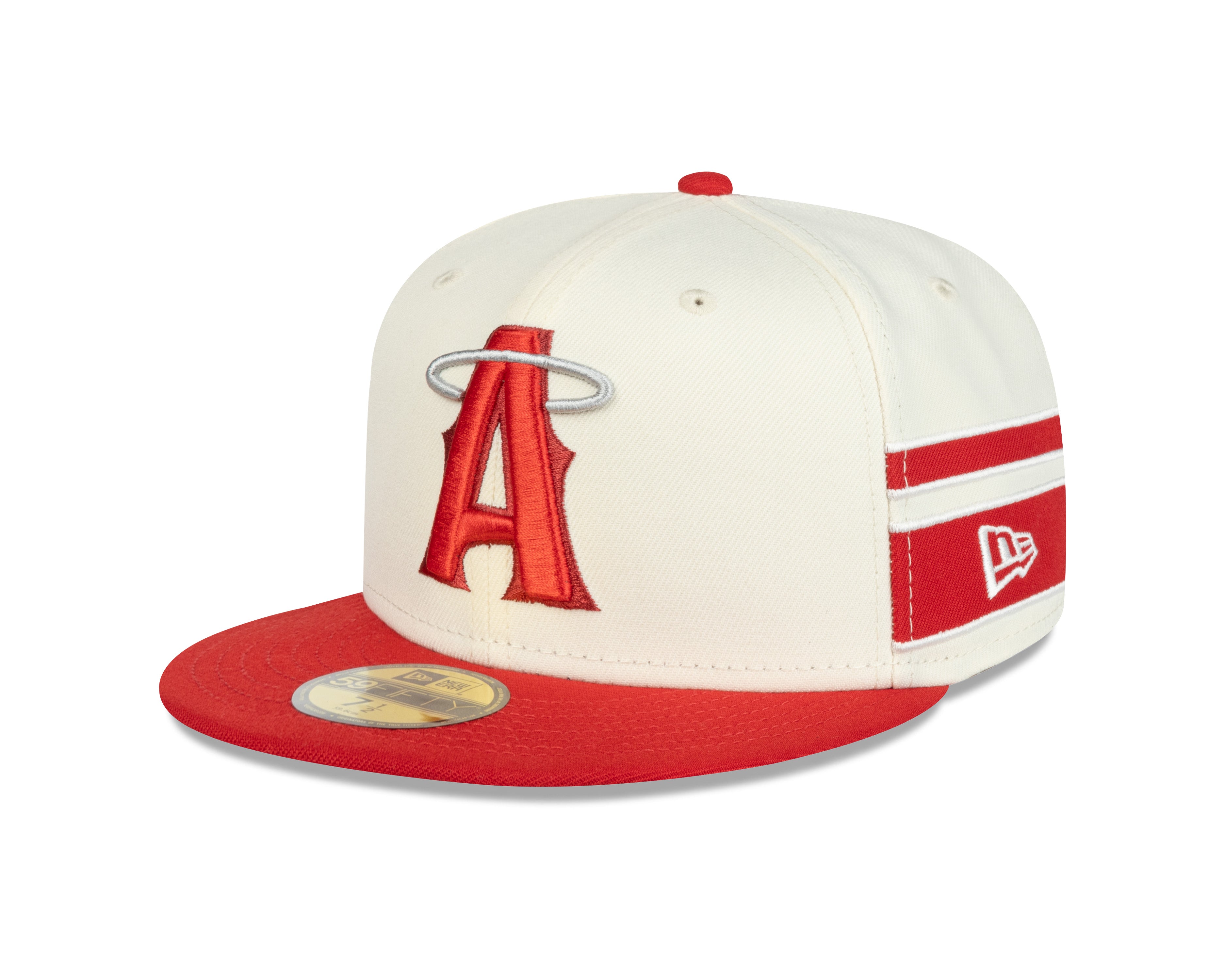 Anaheim Angels MLB New Era Men's Beige/Red 59Fifty 2022 City Connect Fitted Hat