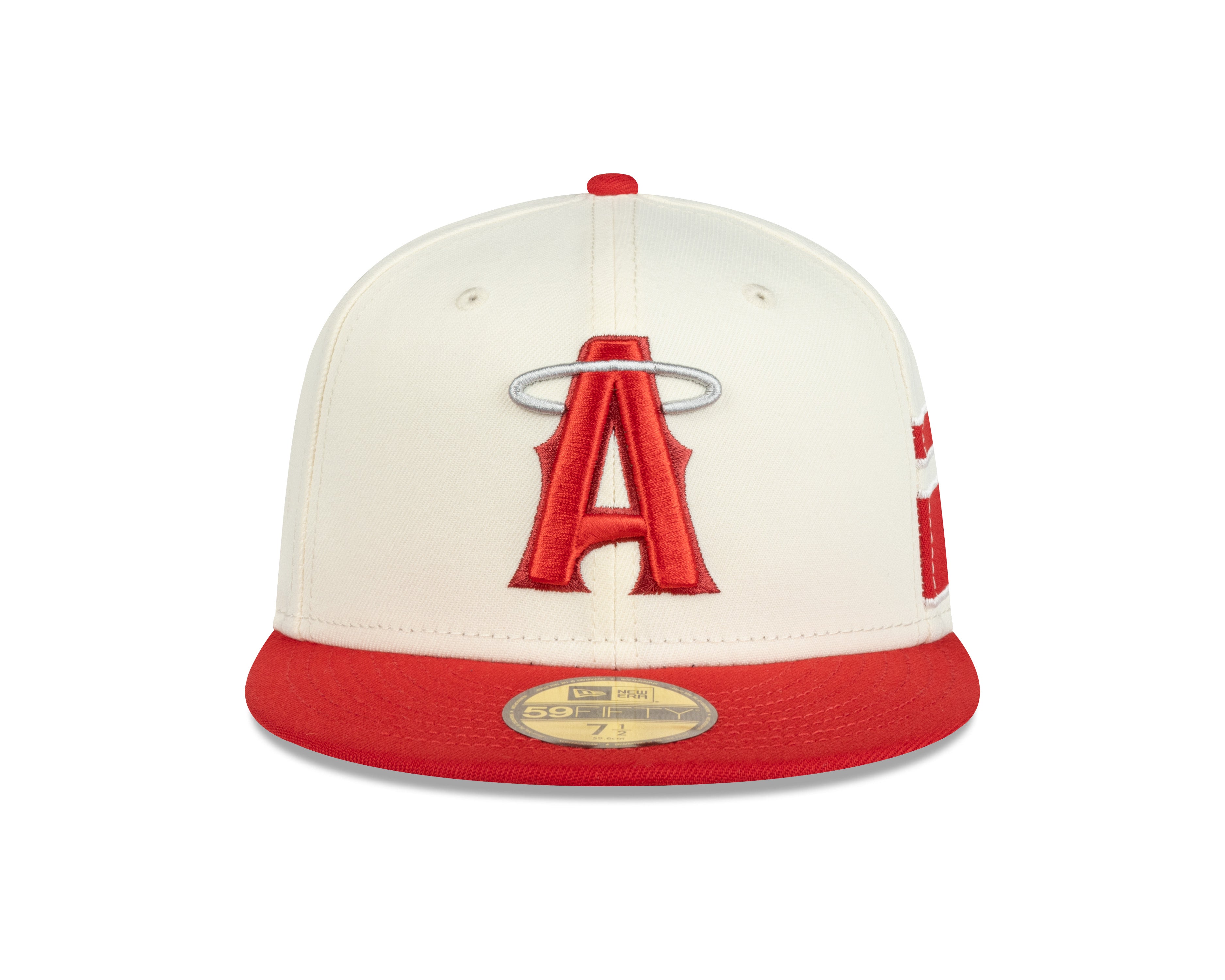 Anaheim Angels MLB New Era Men's Beige/Red 59Fifty 2022 City Connect Fitted Hat