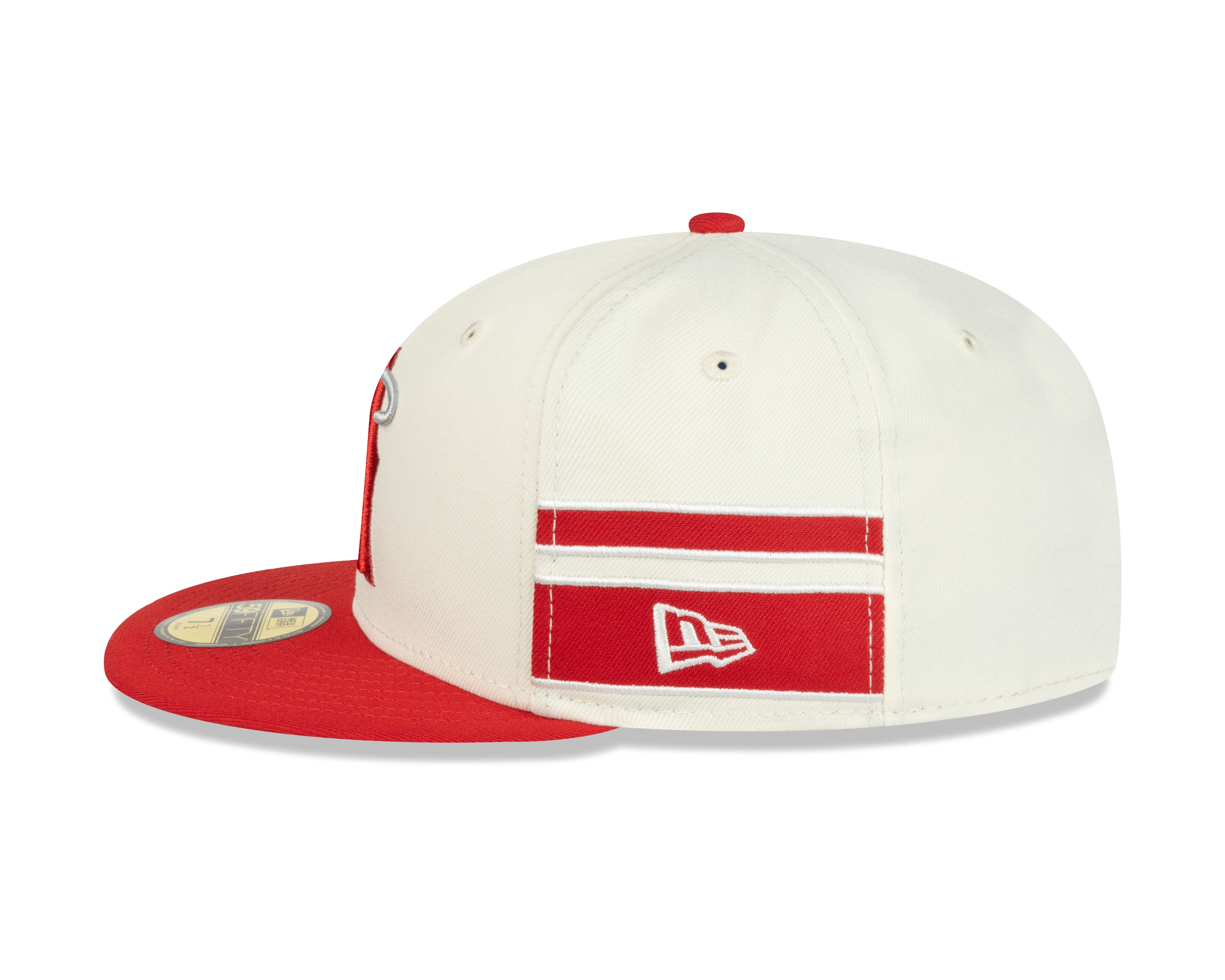 Anaheim Angels MLB New Era Men's Beige/Red 59Fifty 2022 City Connect Fitted Hat