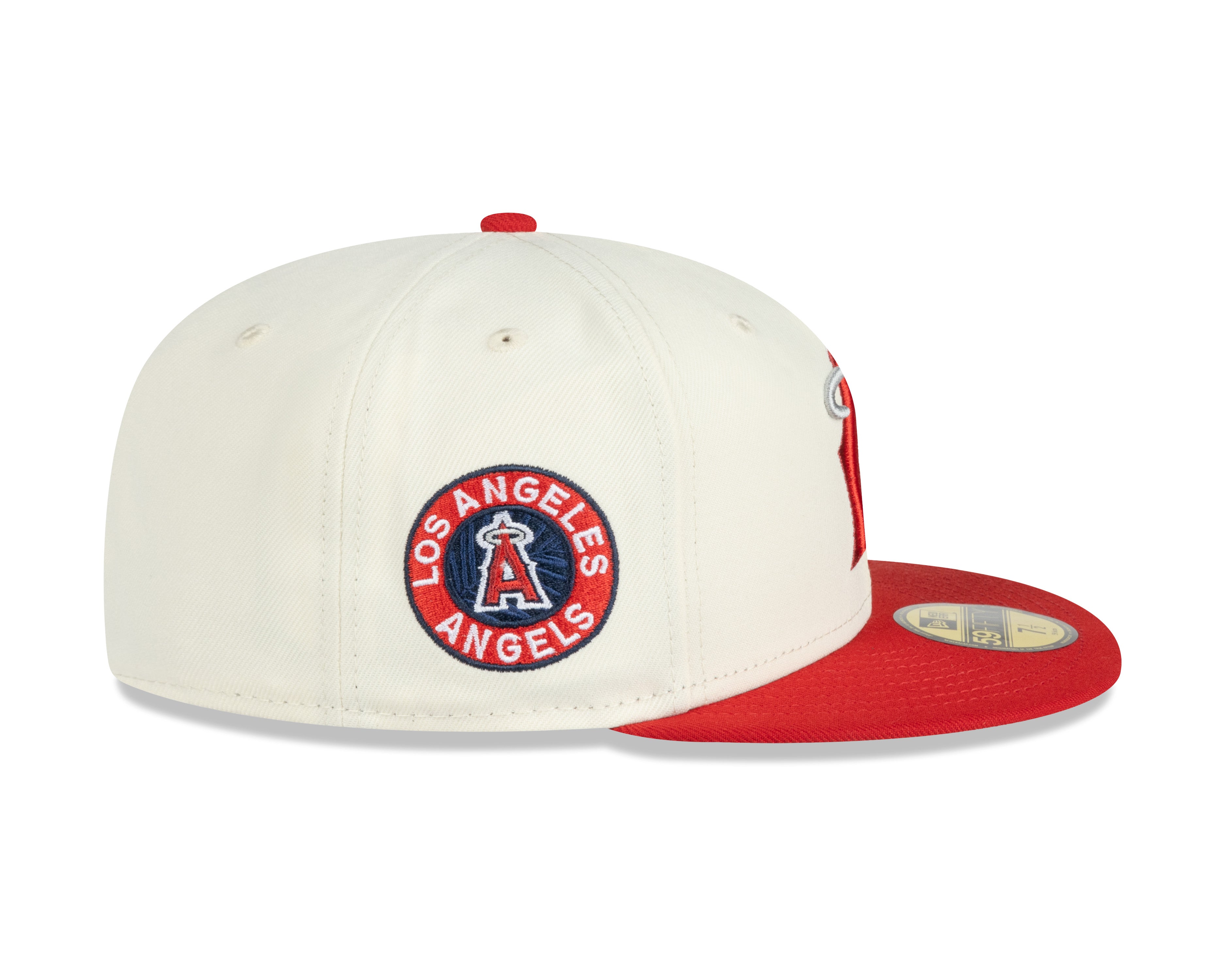 Anaheim Angels MLB New Era Men's Beige/Red 59Fifty 2022 City Connect Fitted Hat