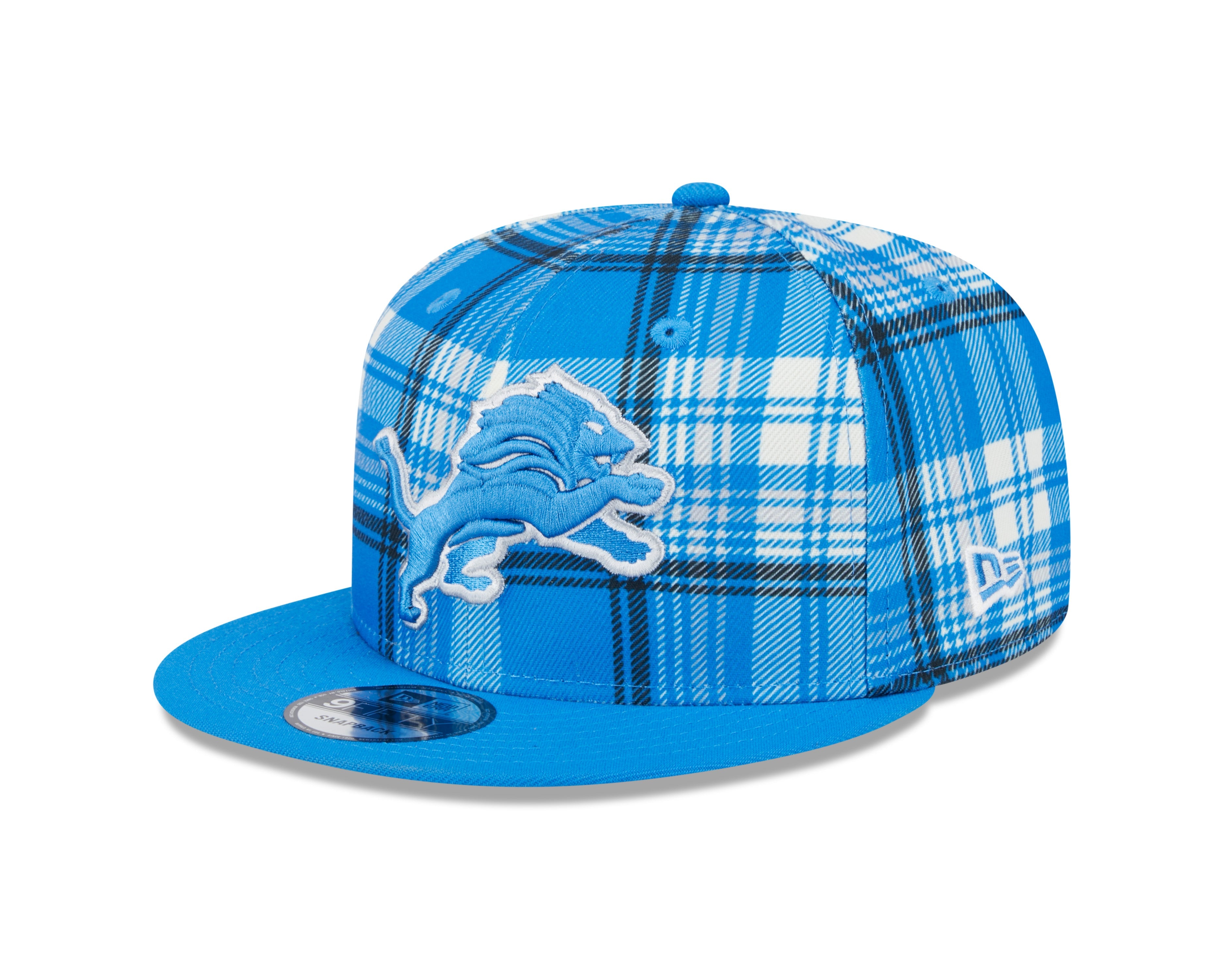 Casquette à visière snapback 9Fifty Sideline bleu clair pour homme des Detroit Lions NFL New Era