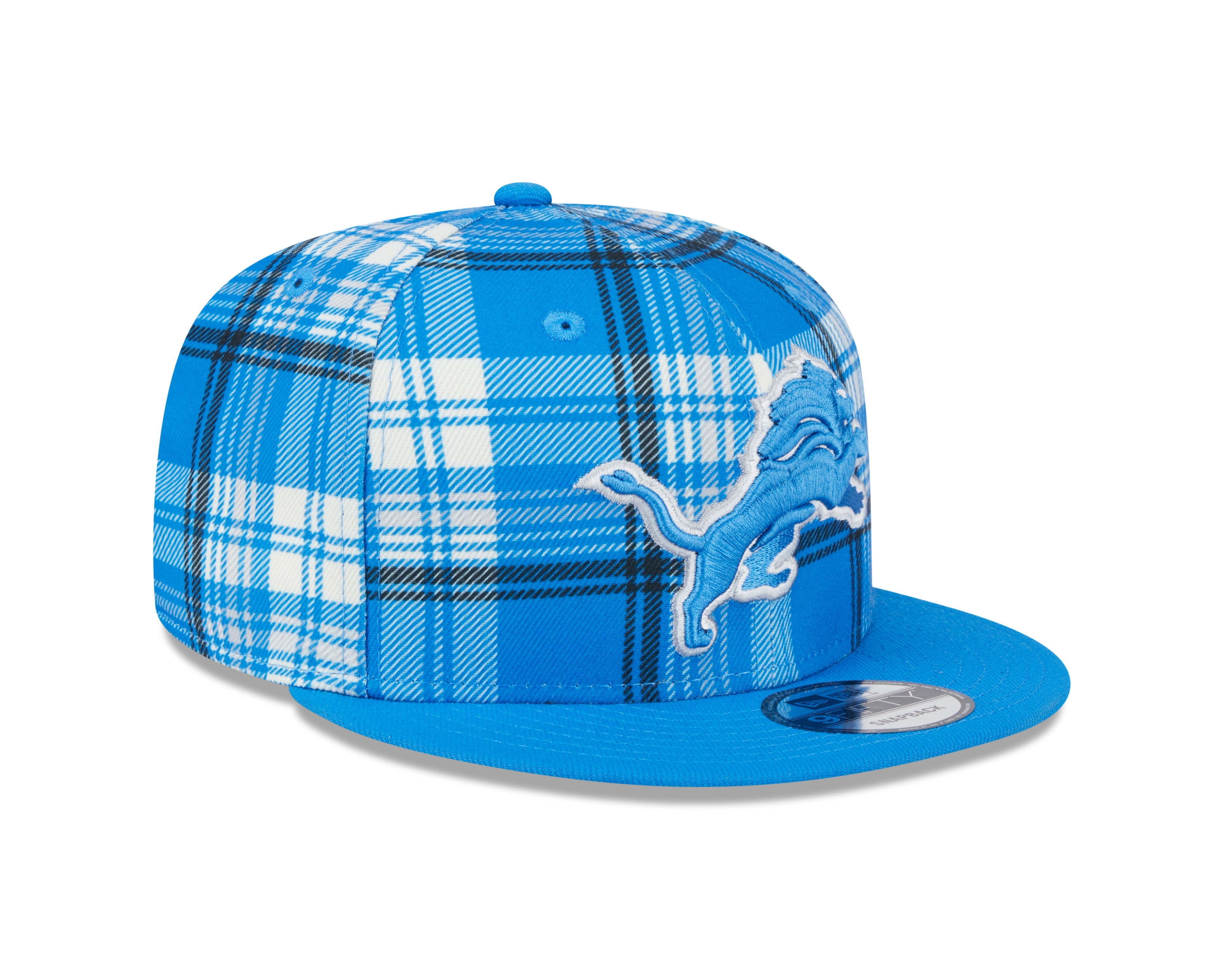 Casquette à visière snapback 9Fifty Sideline bleu clair pour homme des Detroit Lions NFL New Era