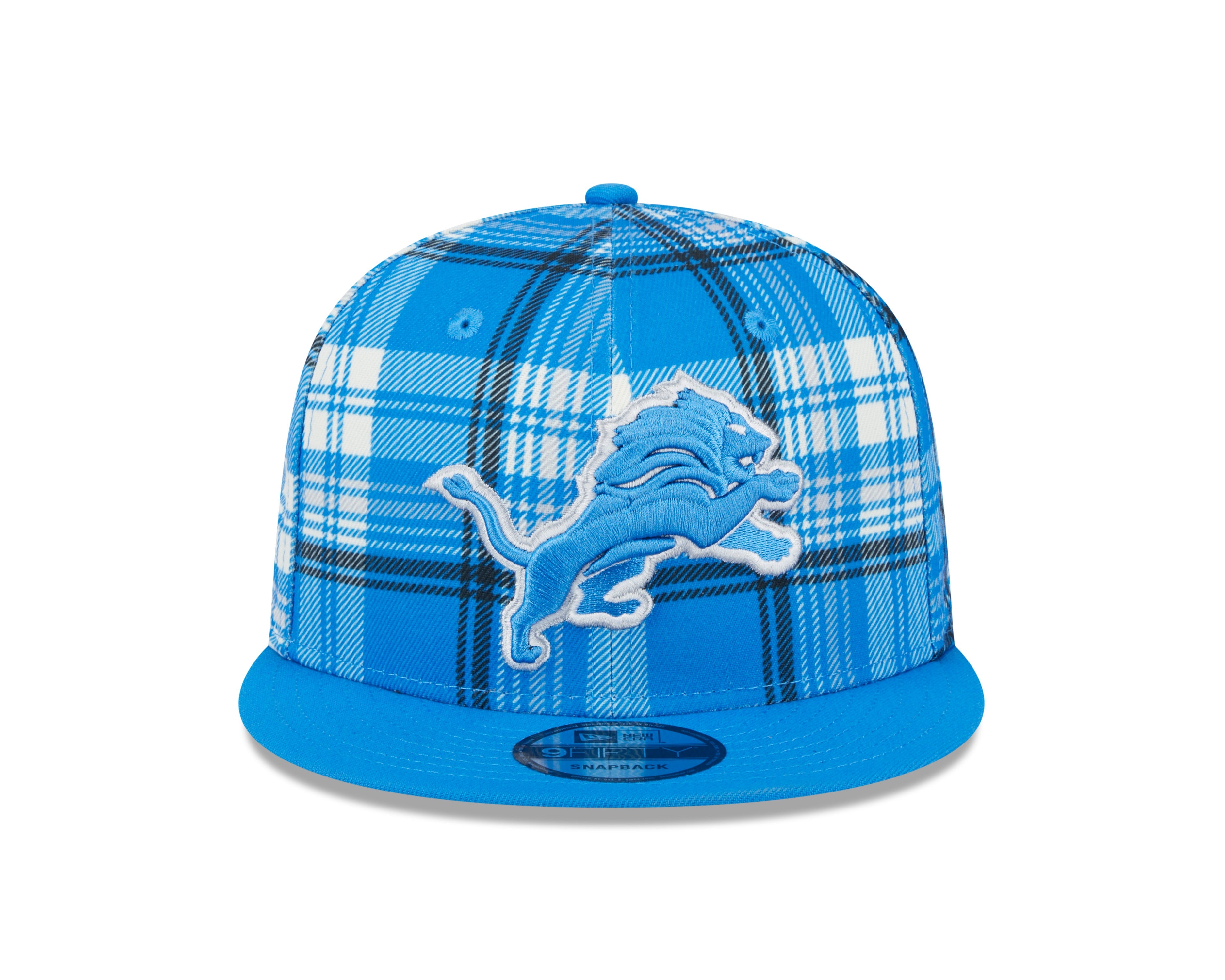 Casquette à visière snapback 9Fifty Sideline bleu clair pour homme des Detroit Lions NFL New Era