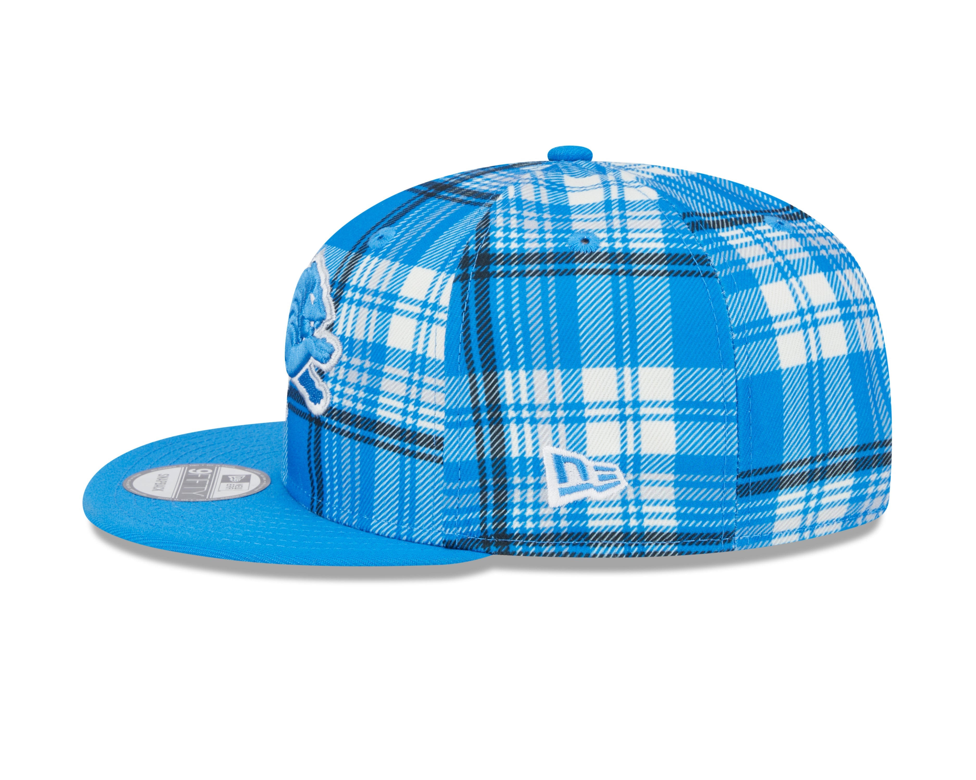 Casquette à visière snapback 9Fifty Sideline bleu clair pour homme des Detroit Lions NFL New Era