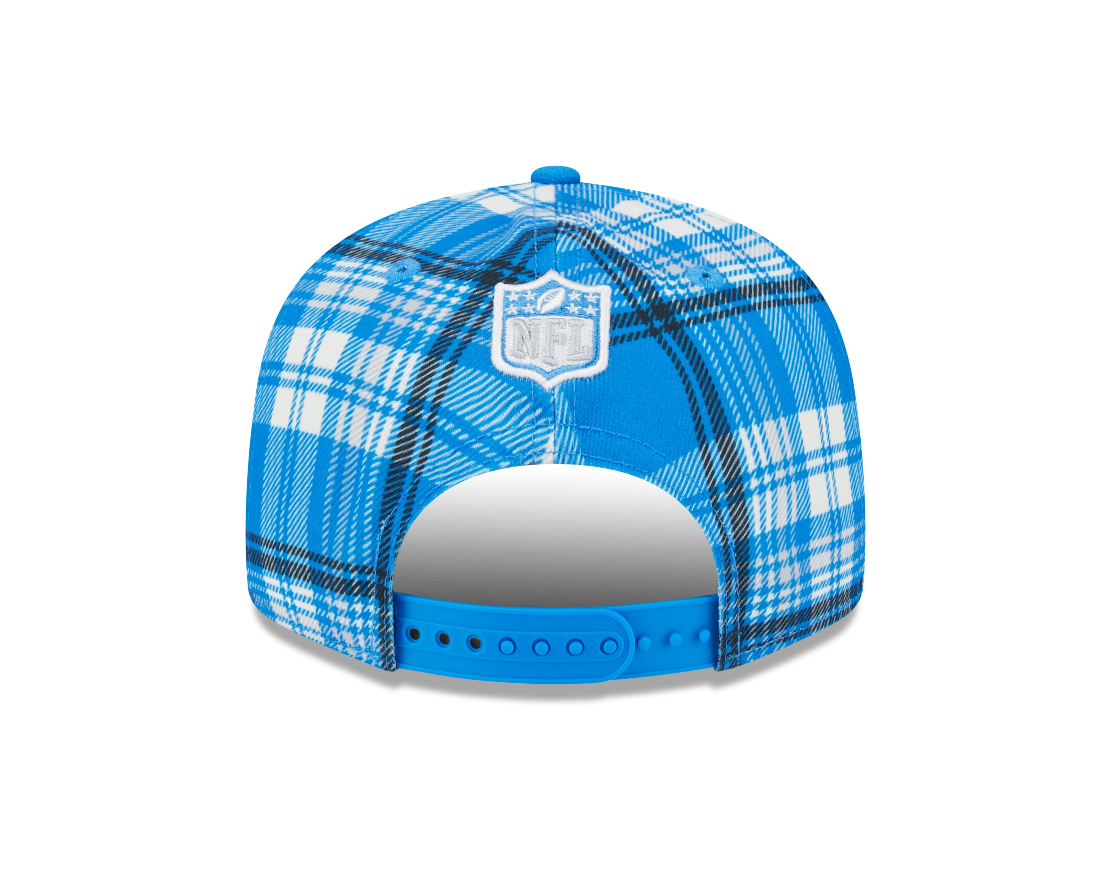 Casquette à visière snapback 9Fifty Sideline bleu clair pour homme des Detroit Lions NFL New Era