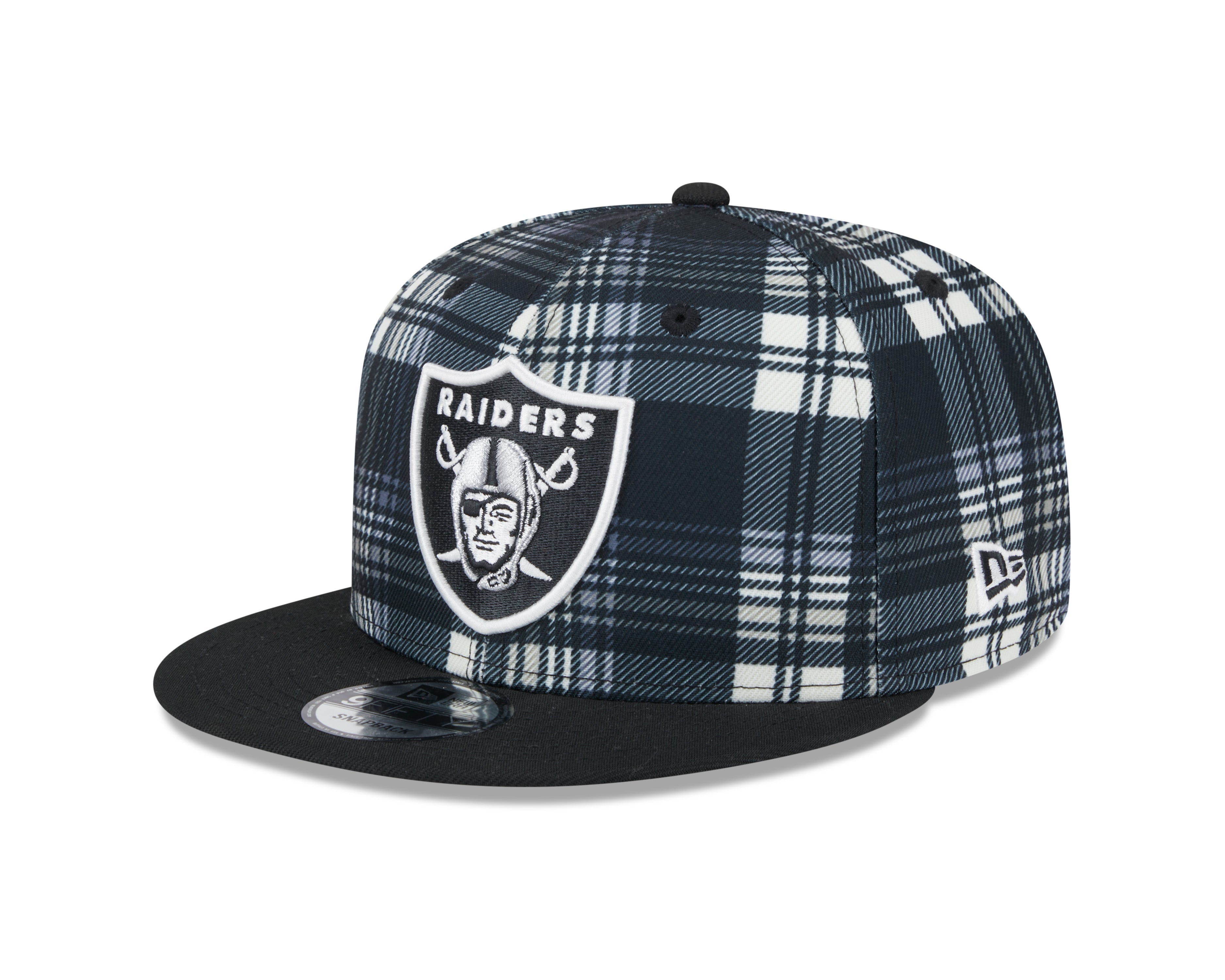 Casquette à visière plate noire 9Fifty Sideline des Raiders de Las Vegas NFL New Era pour homme