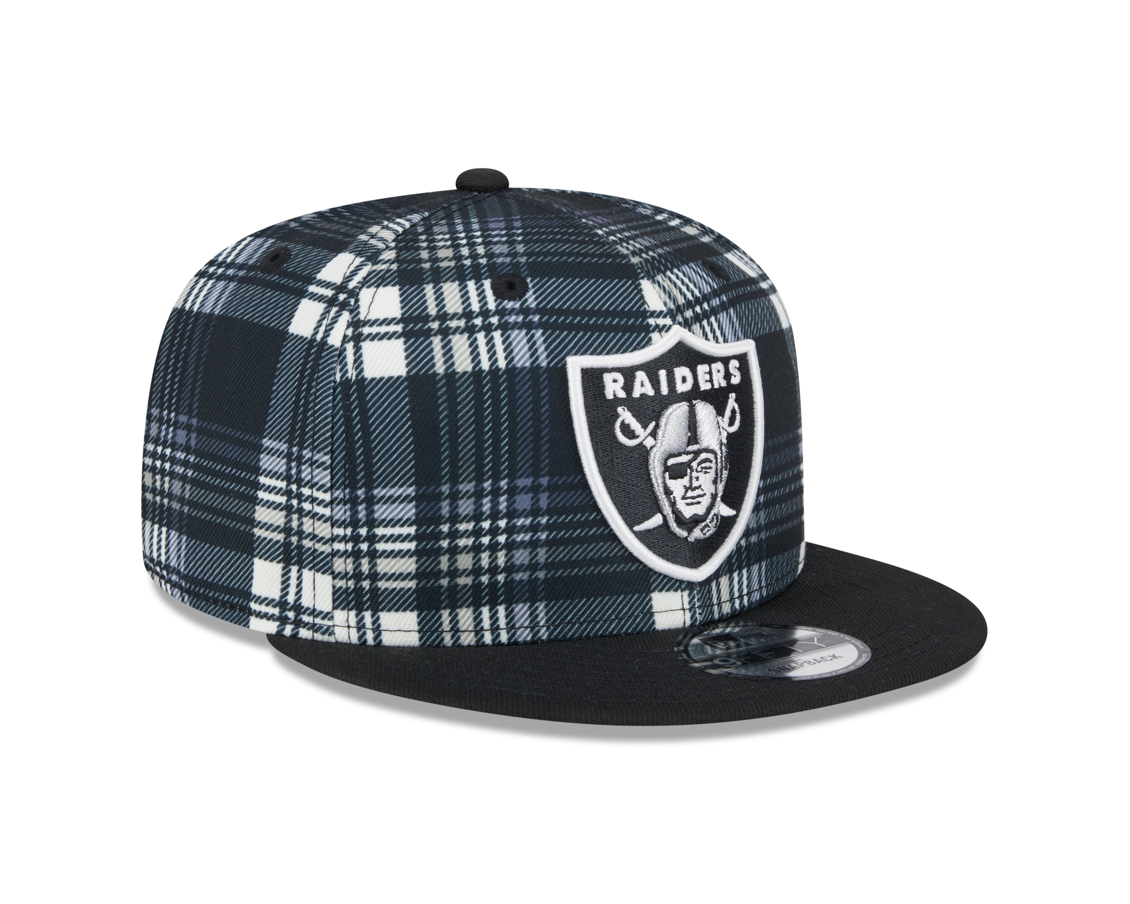 Casquette à visière plate noire 9Fifty Sideline des Raiders de Las Vegas NFL New Era pour homme