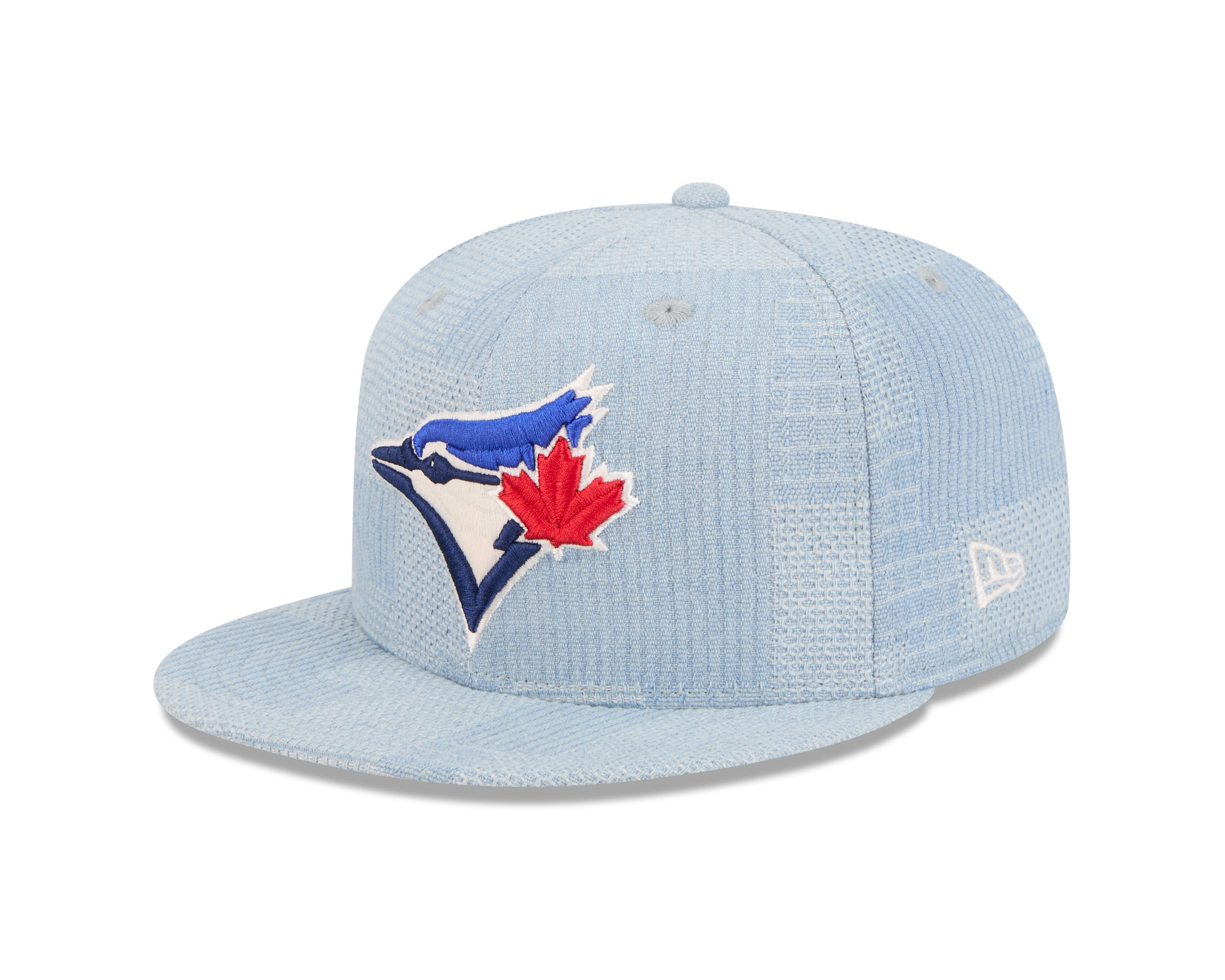 Casquette à pression en denim bleu clair 9Fifty Patchwork pour homme des Toronto Blue Jays MLB New Era